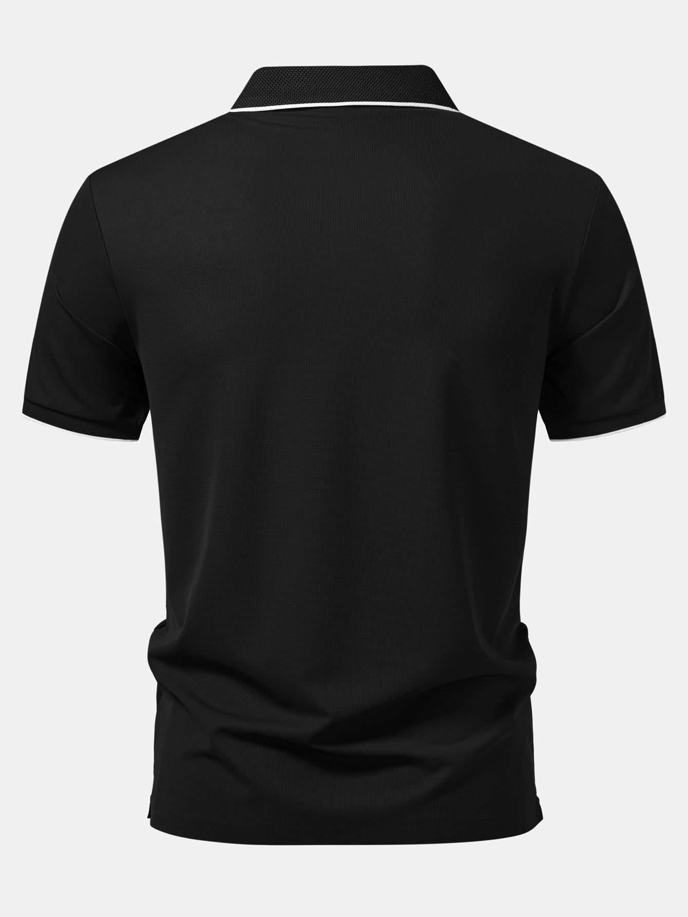Waffle V Neck Polo