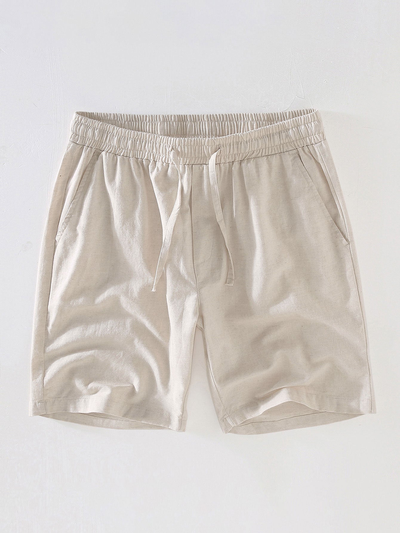 Linen Cuban Shirt With Pockets & Linen Drawstring Shorts
