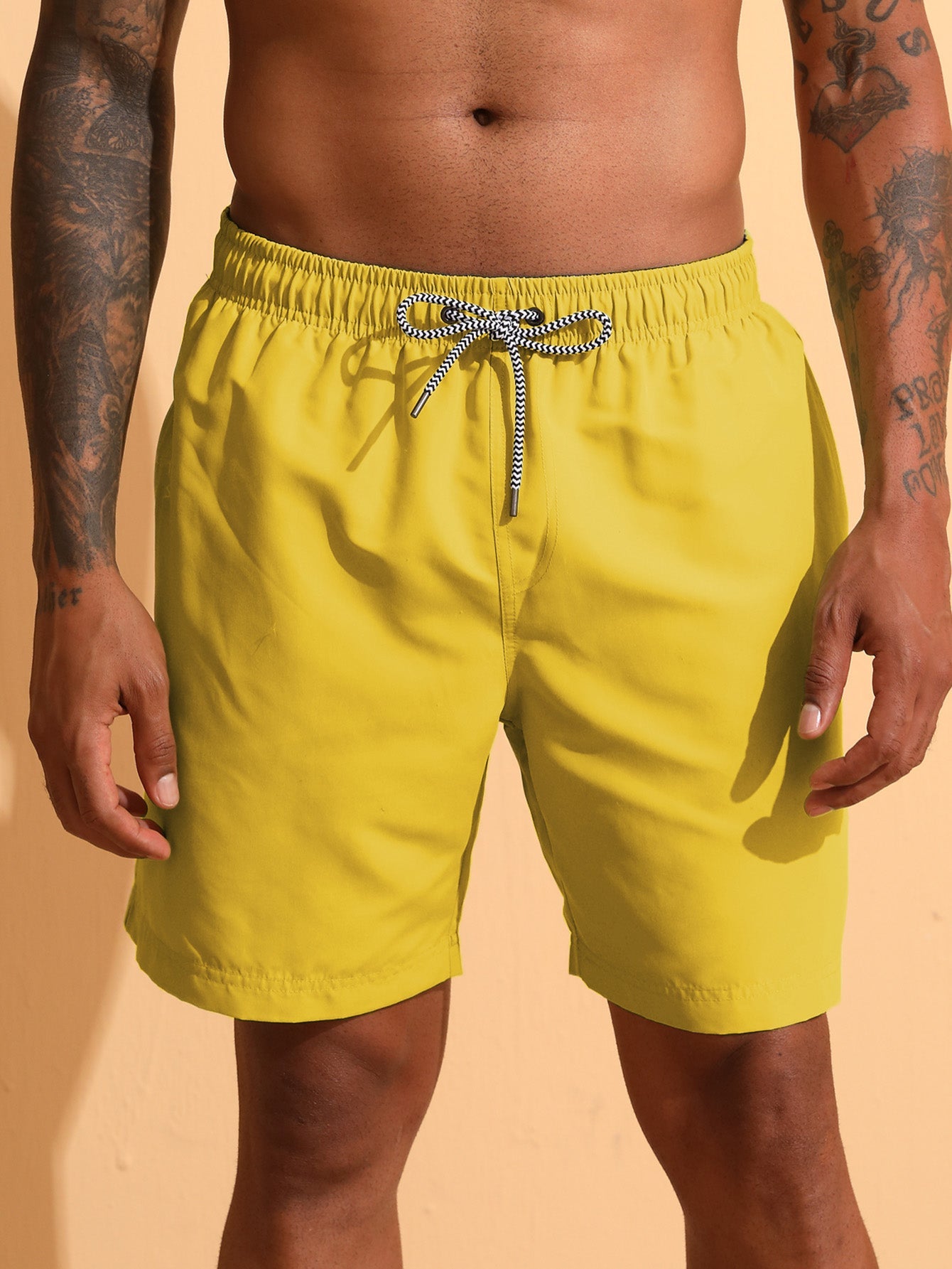 Contrast Waistband Swim Shorts
