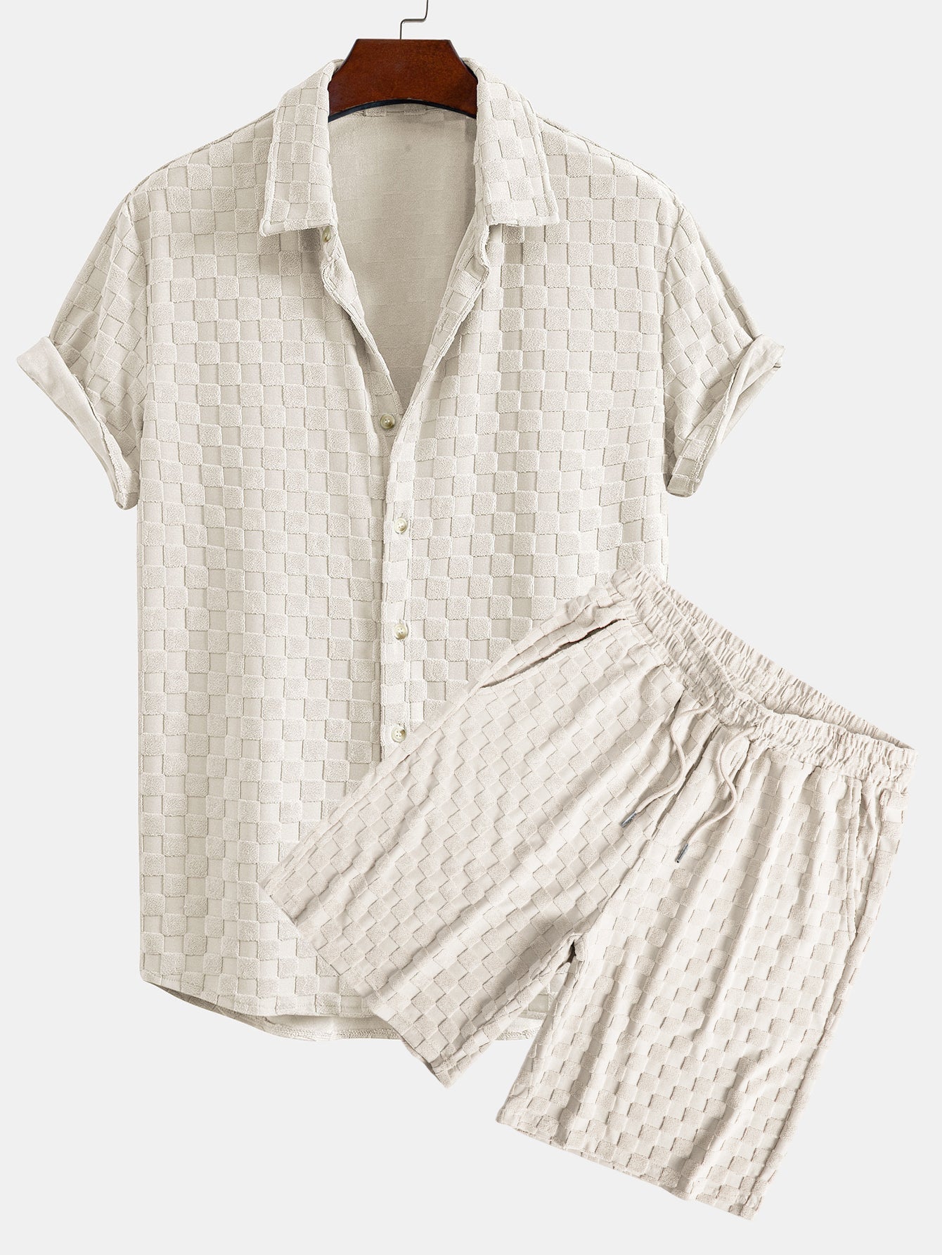 Checkerboard Terry Shirt & Shorts
