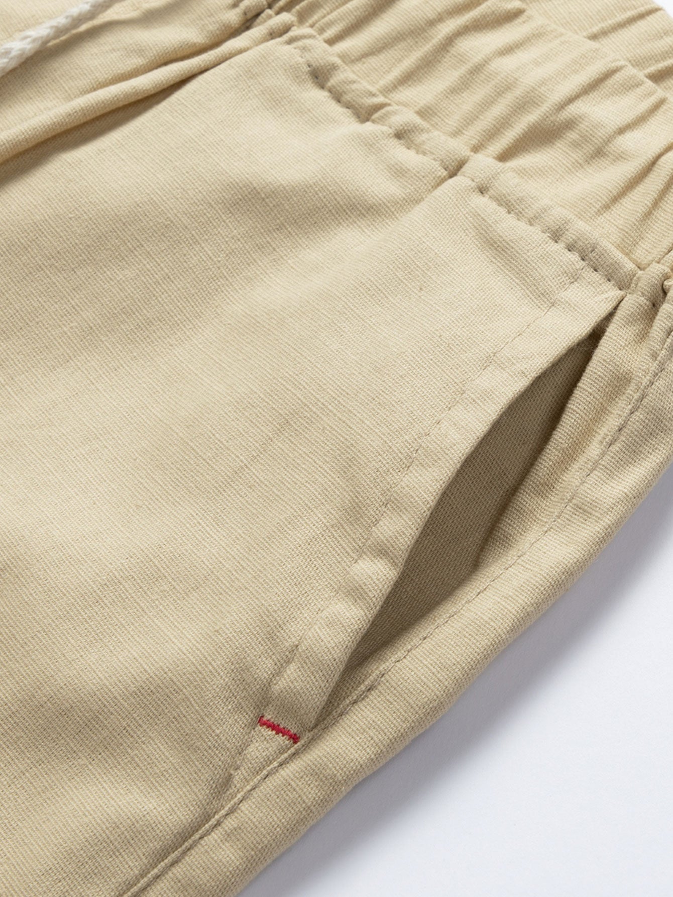 3 Pieces Linen Drawstring Shorts