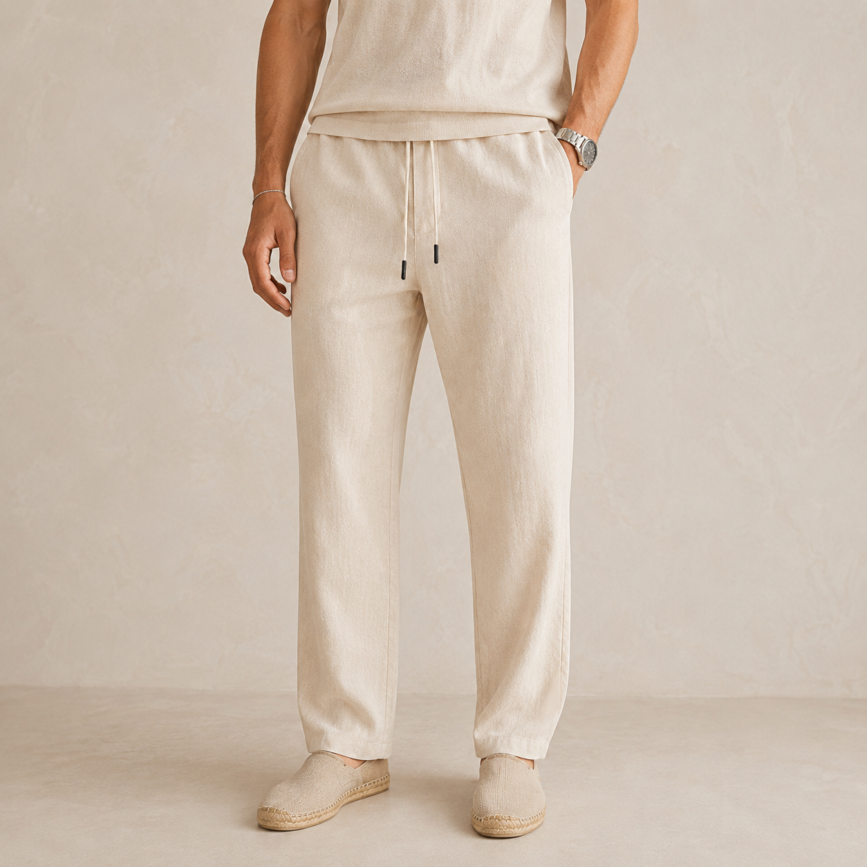 RELAXED-FIT LINEN TROUSERS
