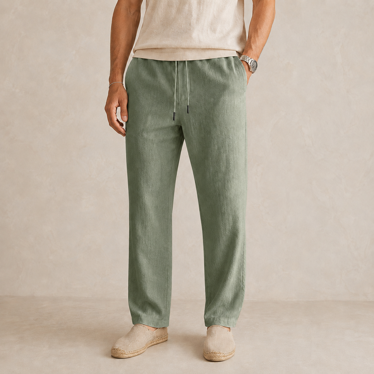 RELAXED-FIT LINEN TROUSERS