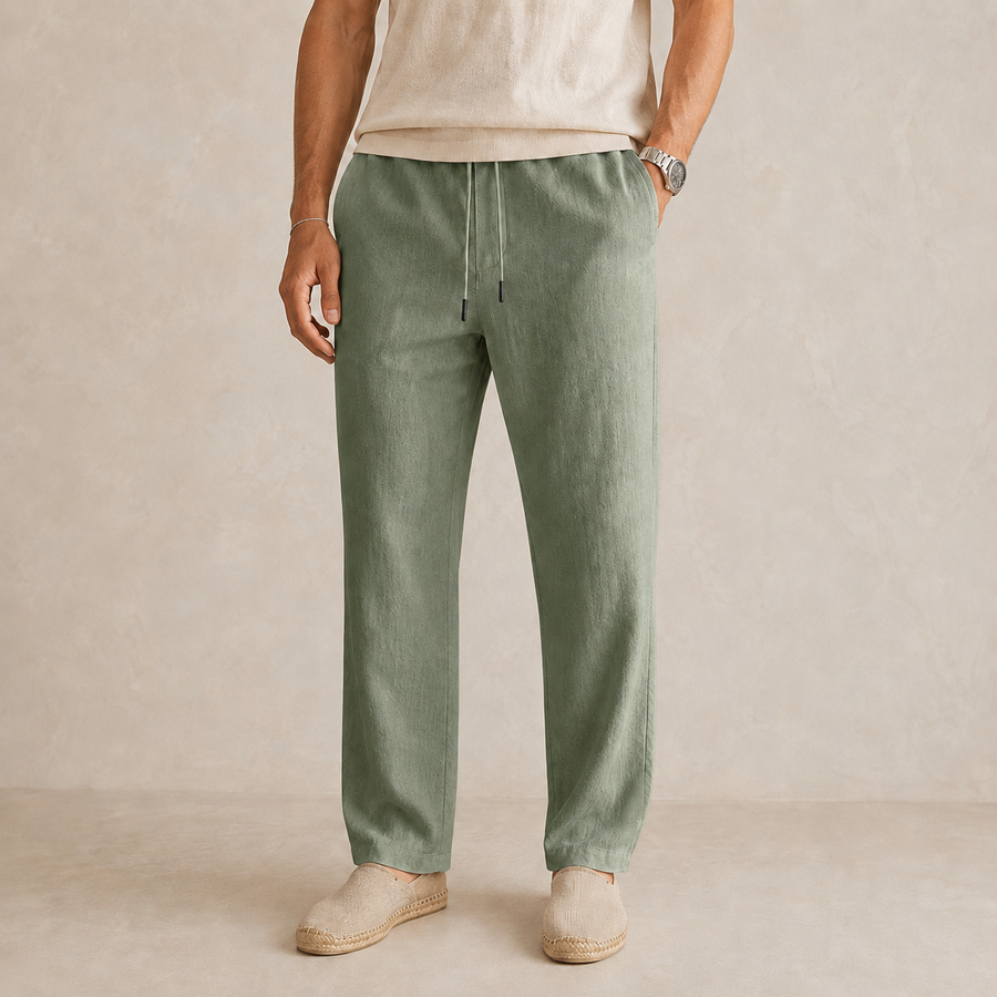 RELAXED-FIT LINEN TROUSERS