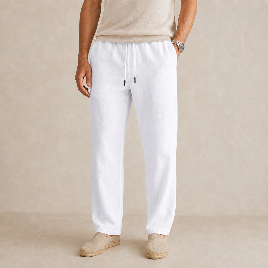 RELAXED-FIT LINEN TROUSERS