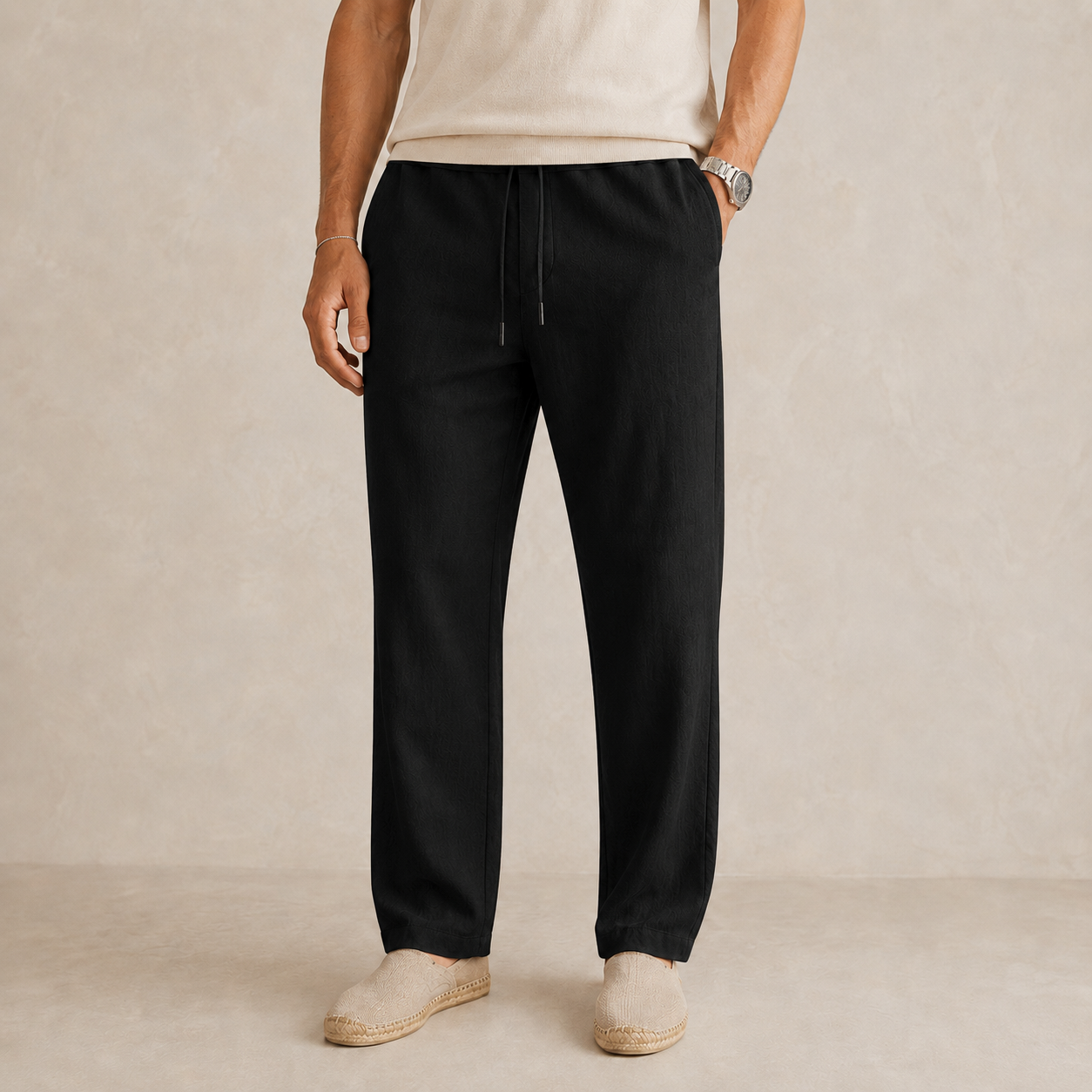 RELAXED-FIT LINEN TROUSERS