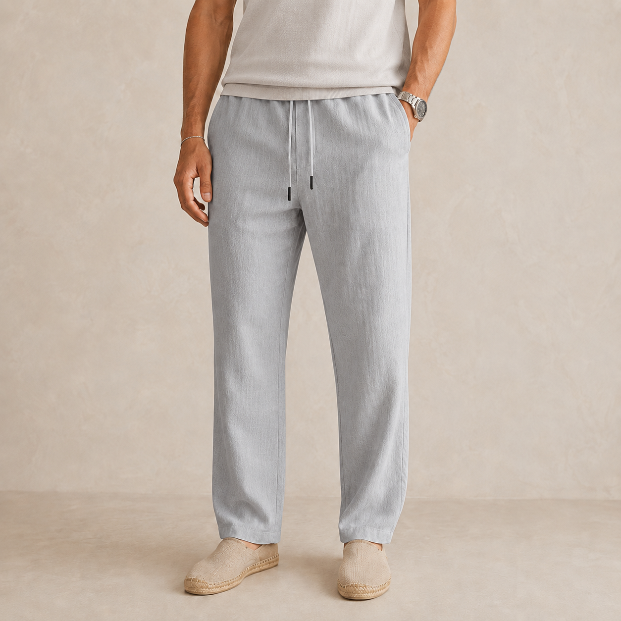 RELAXED-FIT LINEN TROUSERS