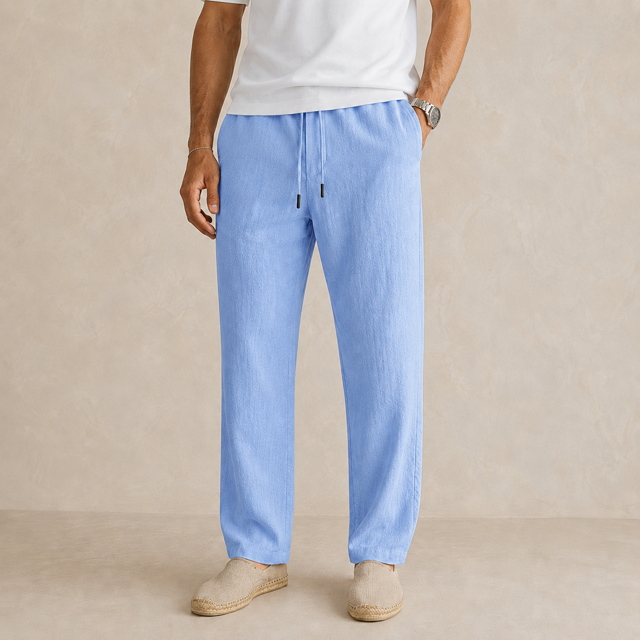 RELAXED-FIT LINEN TROUSERS