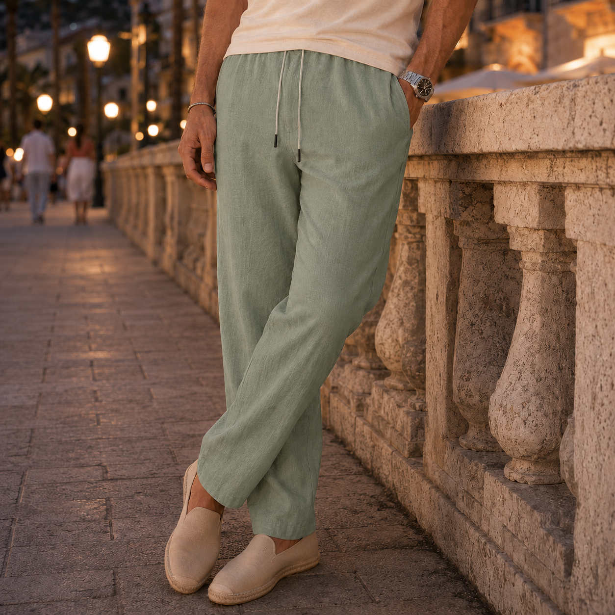 RELAXED-FIT LINEN TROUSERS