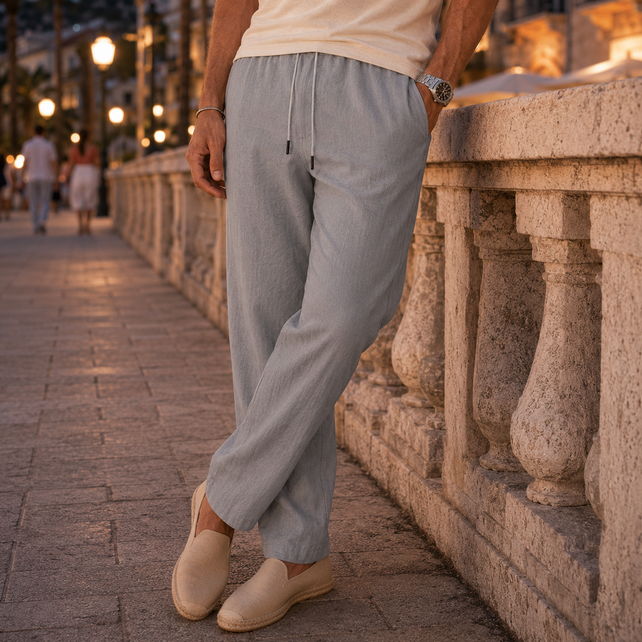 RELAXED-FIT LINEN TROUSERS