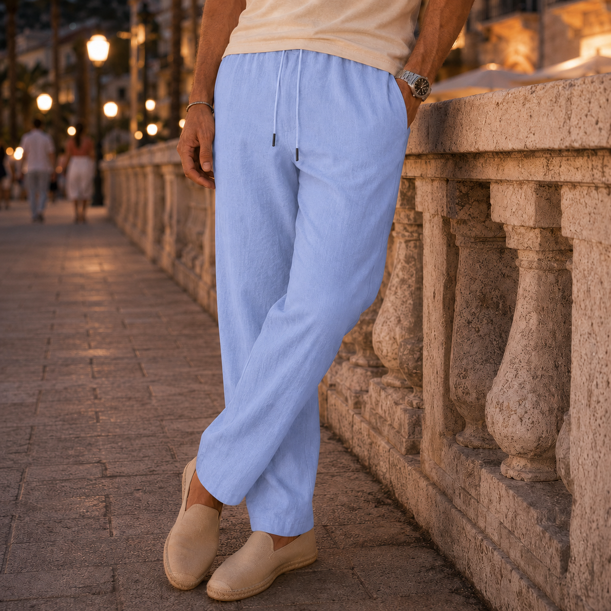 RELAXED-FIT LINEN TROUSERS