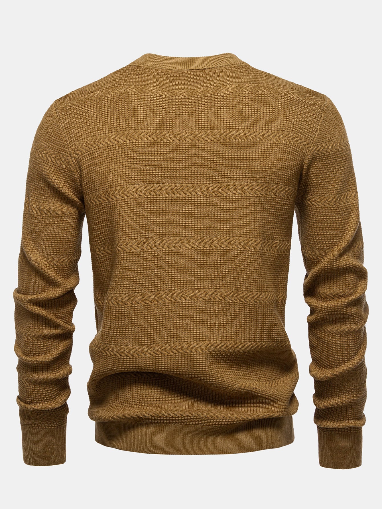 Geometric Jacquard Crew Neck Sweater