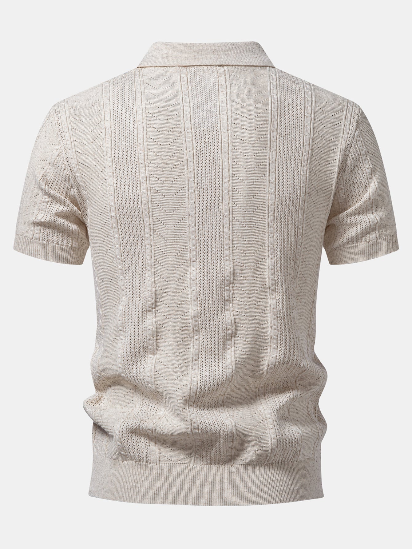 Linen Textured Knit Polo
