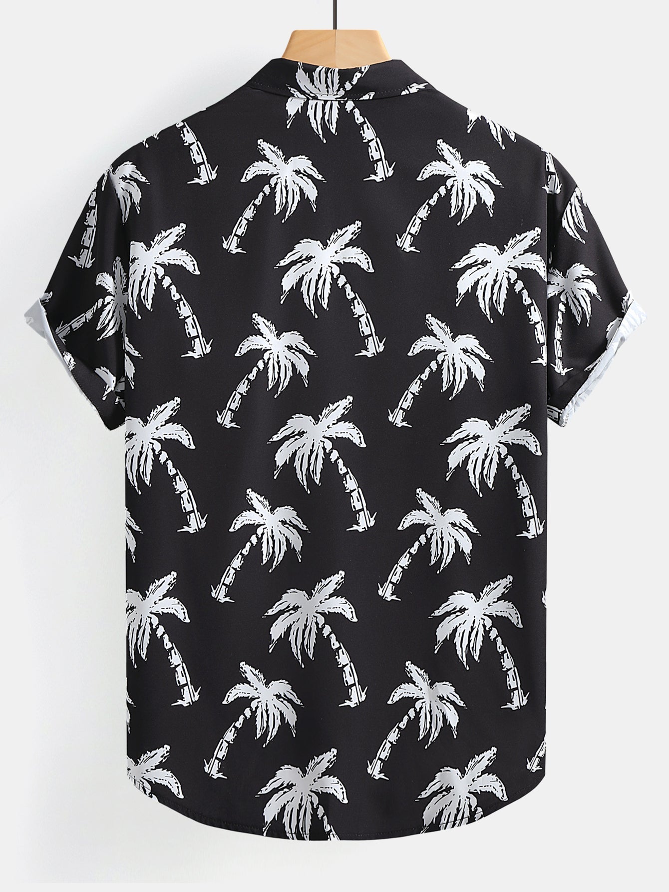 Palm Tree Print Button Up Shirt
