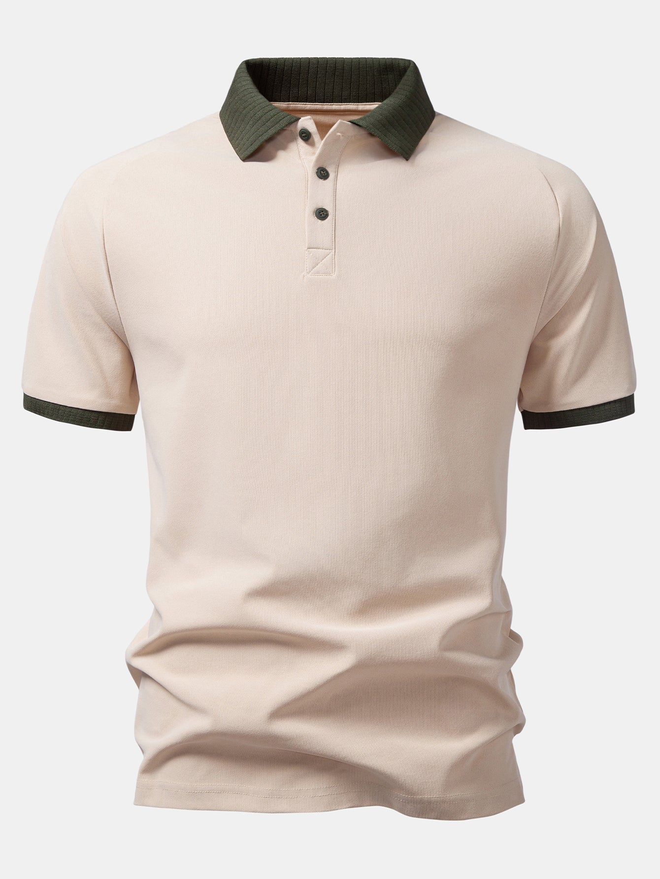 Contrast Raglan Sleeve Polo