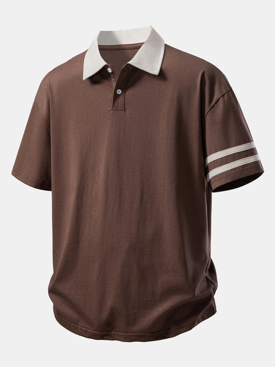Relax Fit Contrast Collar Polo Shirt