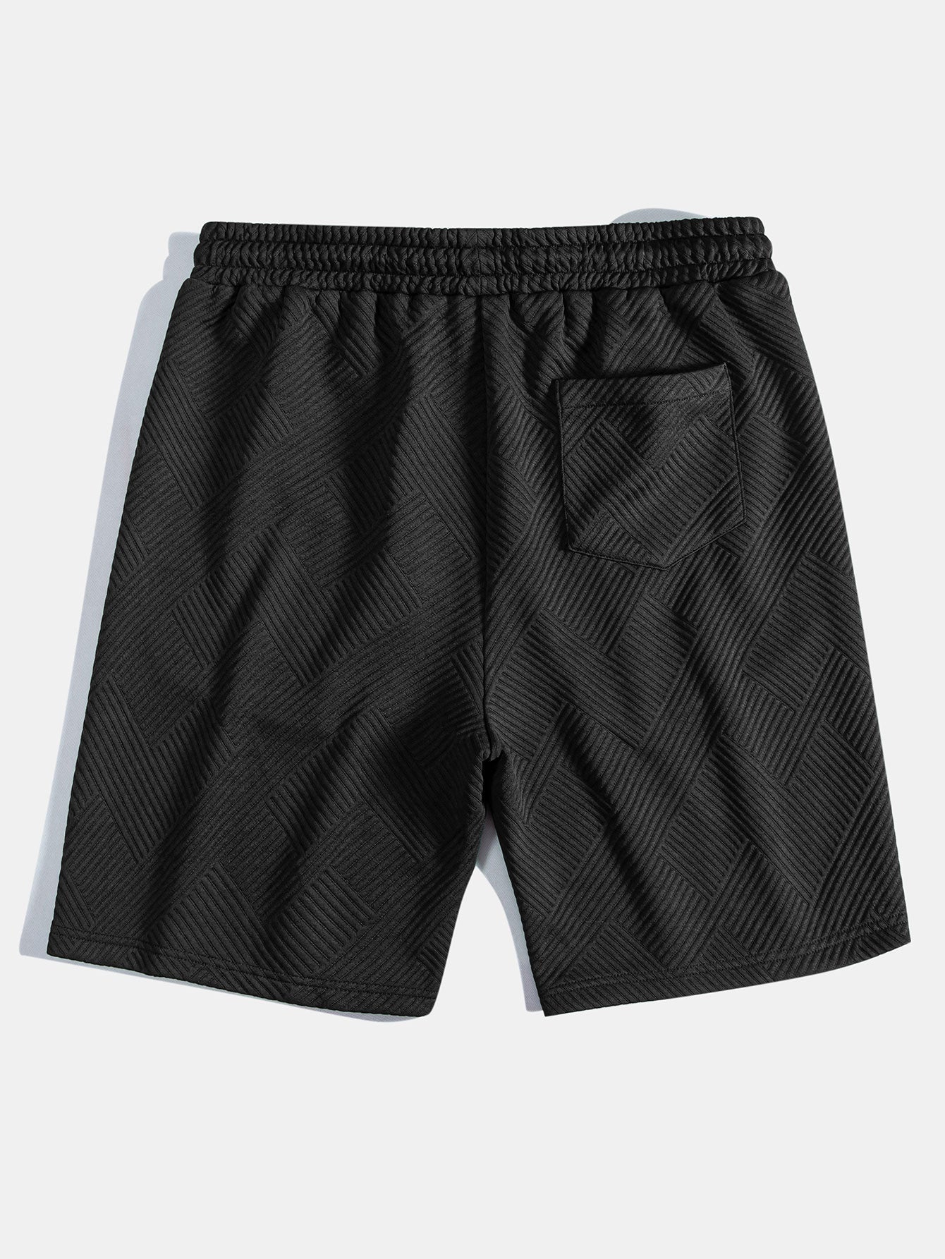 3 Pieces Striped Jacquard Drawstring Shorts