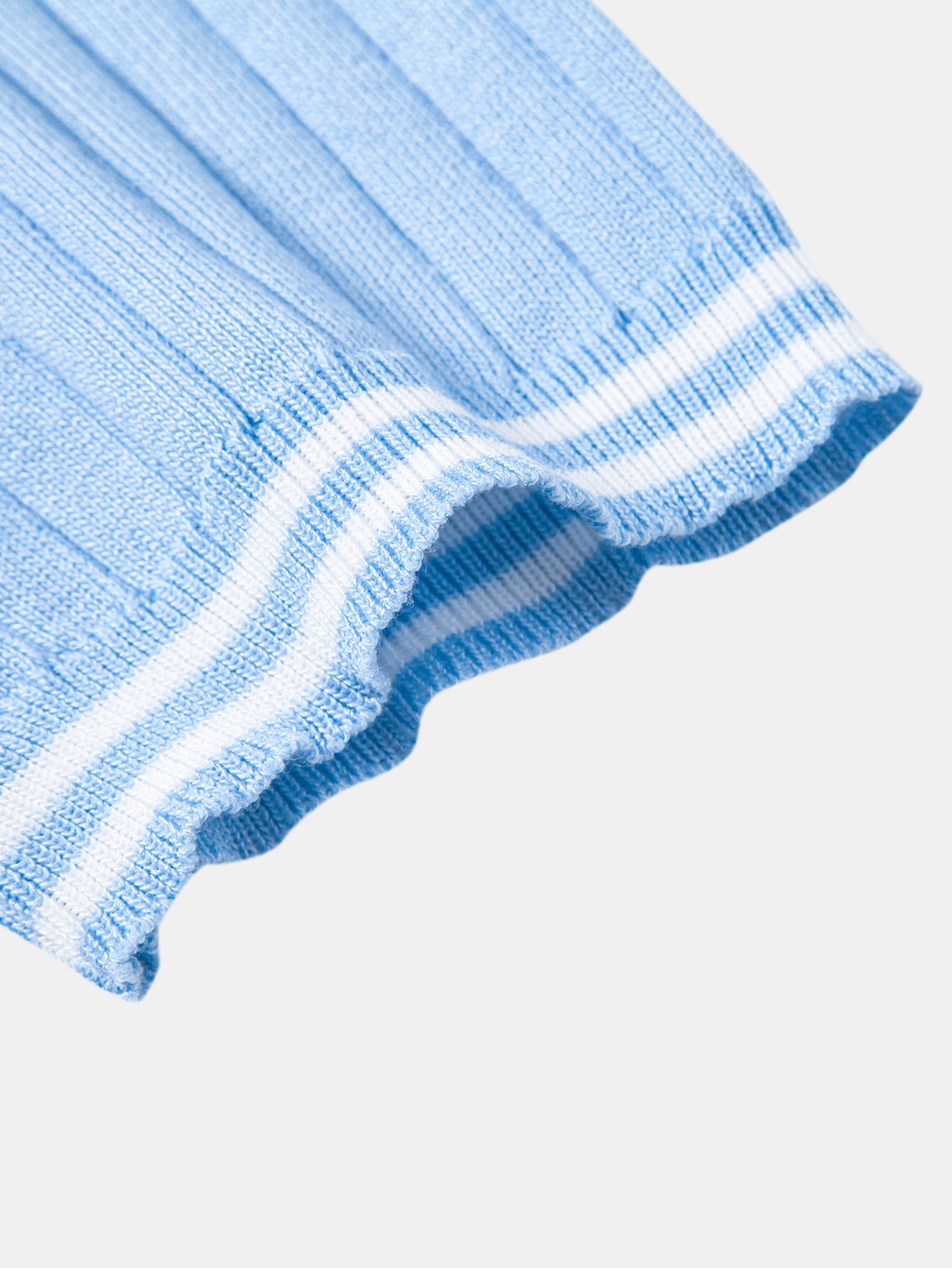 Contrast Trim Johnny Collar Knit Polo