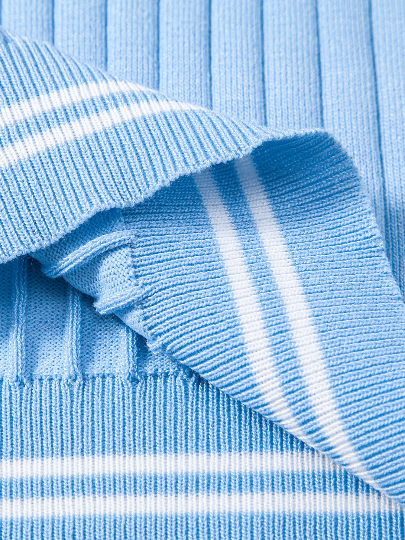 Contrast Trim Johnny Collar Knit Polo