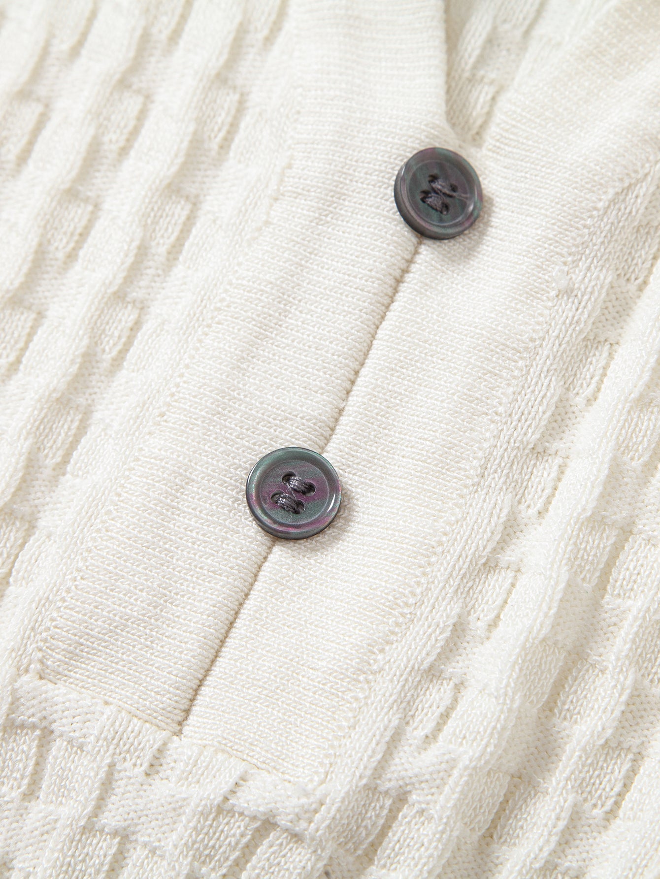 Contrast Trim Textured Knit Polo