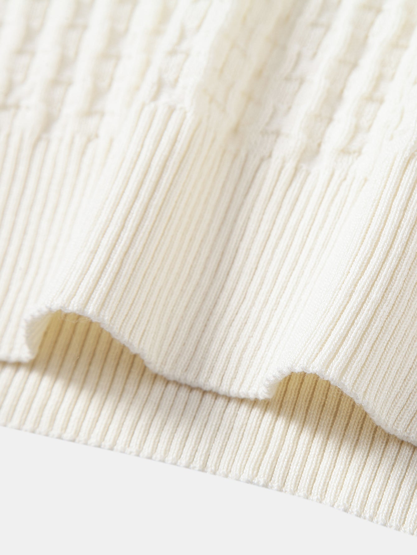 Contrast Trim Textured Knit Polo