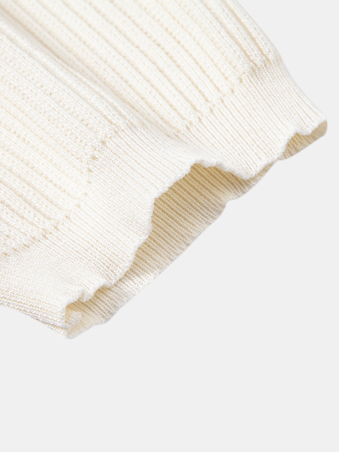 Ribbed Zipper Knit Polo