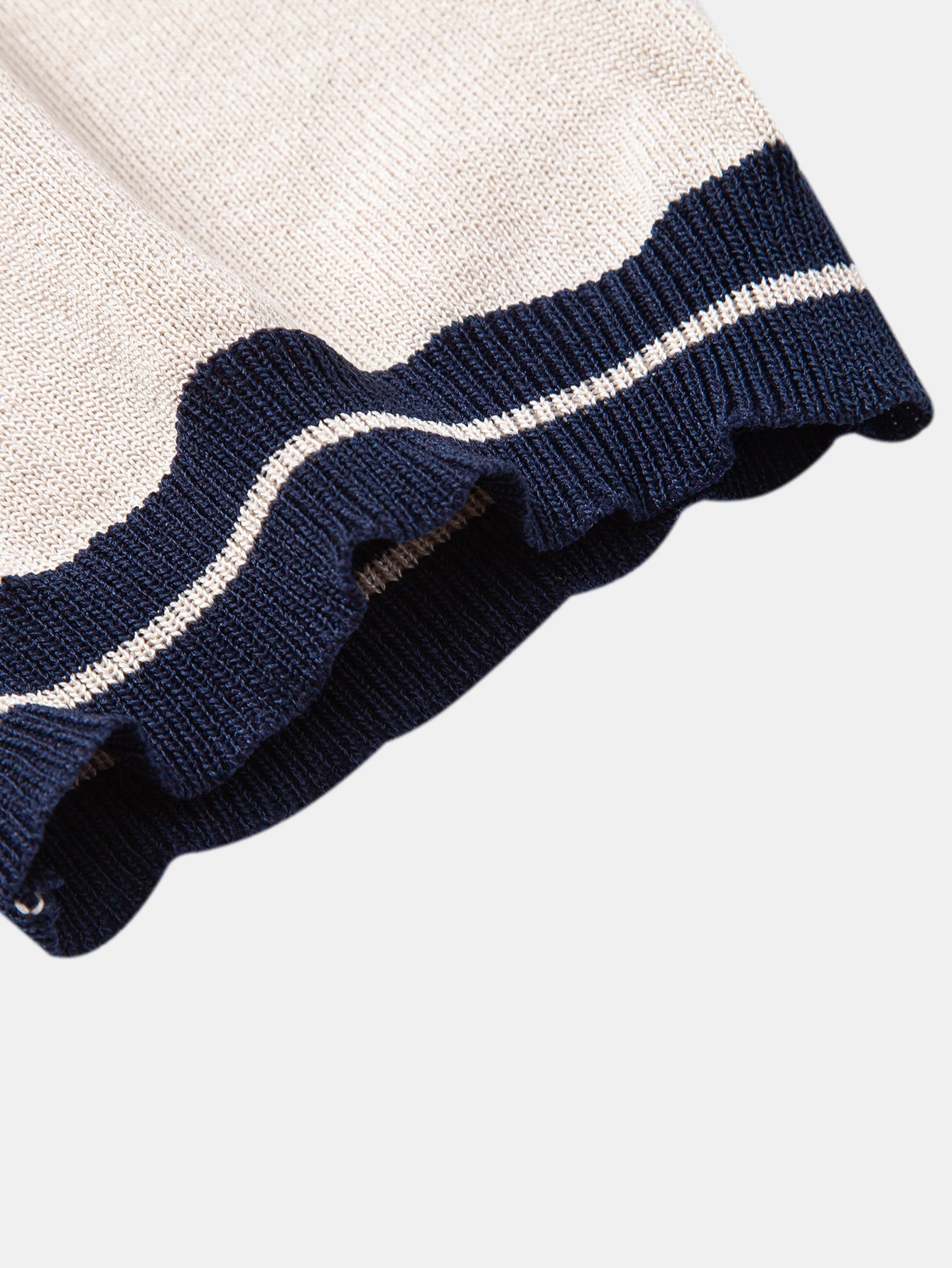 Contrast Trim Zipper Knit Polo