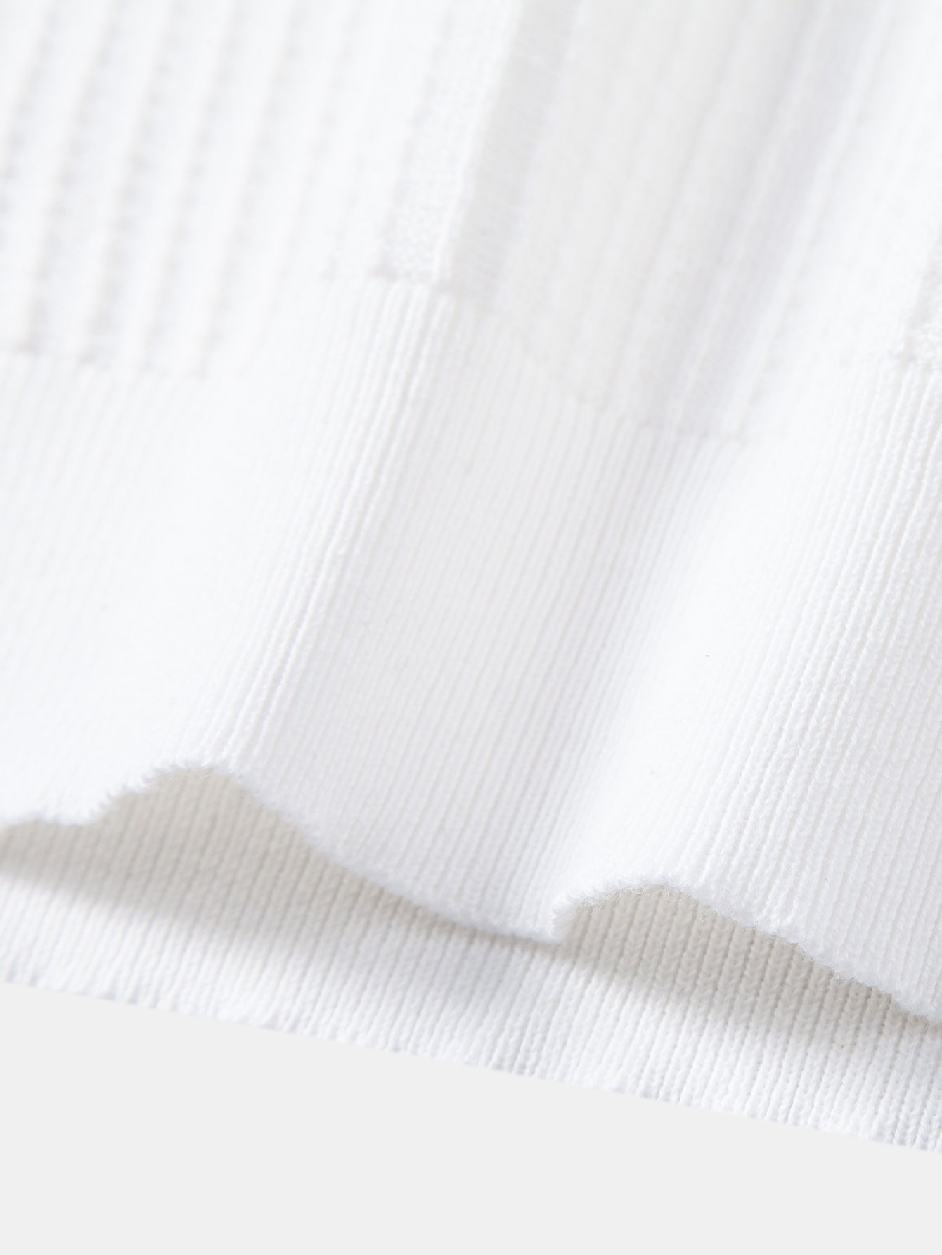Contrast Stripe Trim Waffle Knit Polo