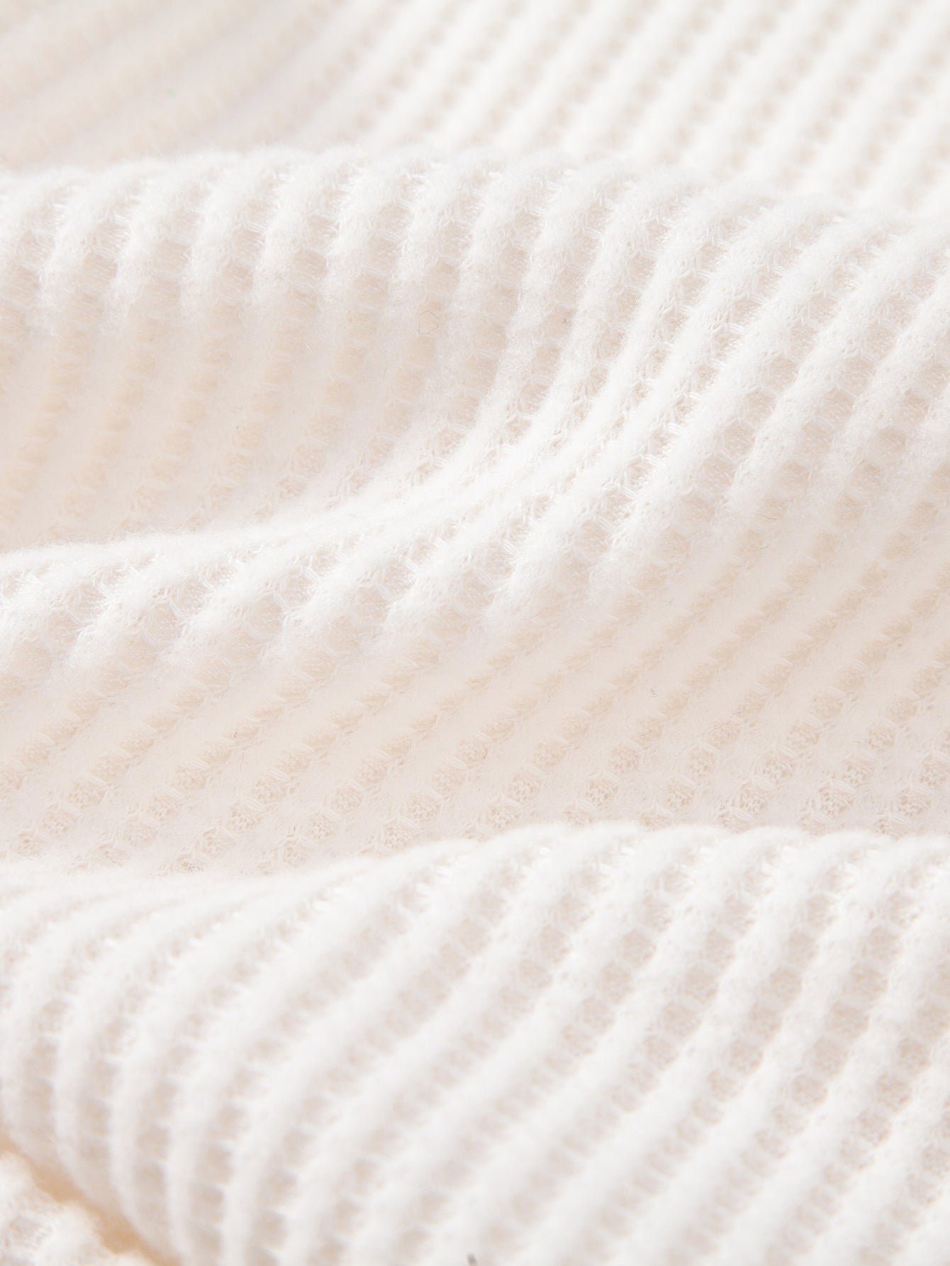 Contrast Stripe Trim Waffle Polo