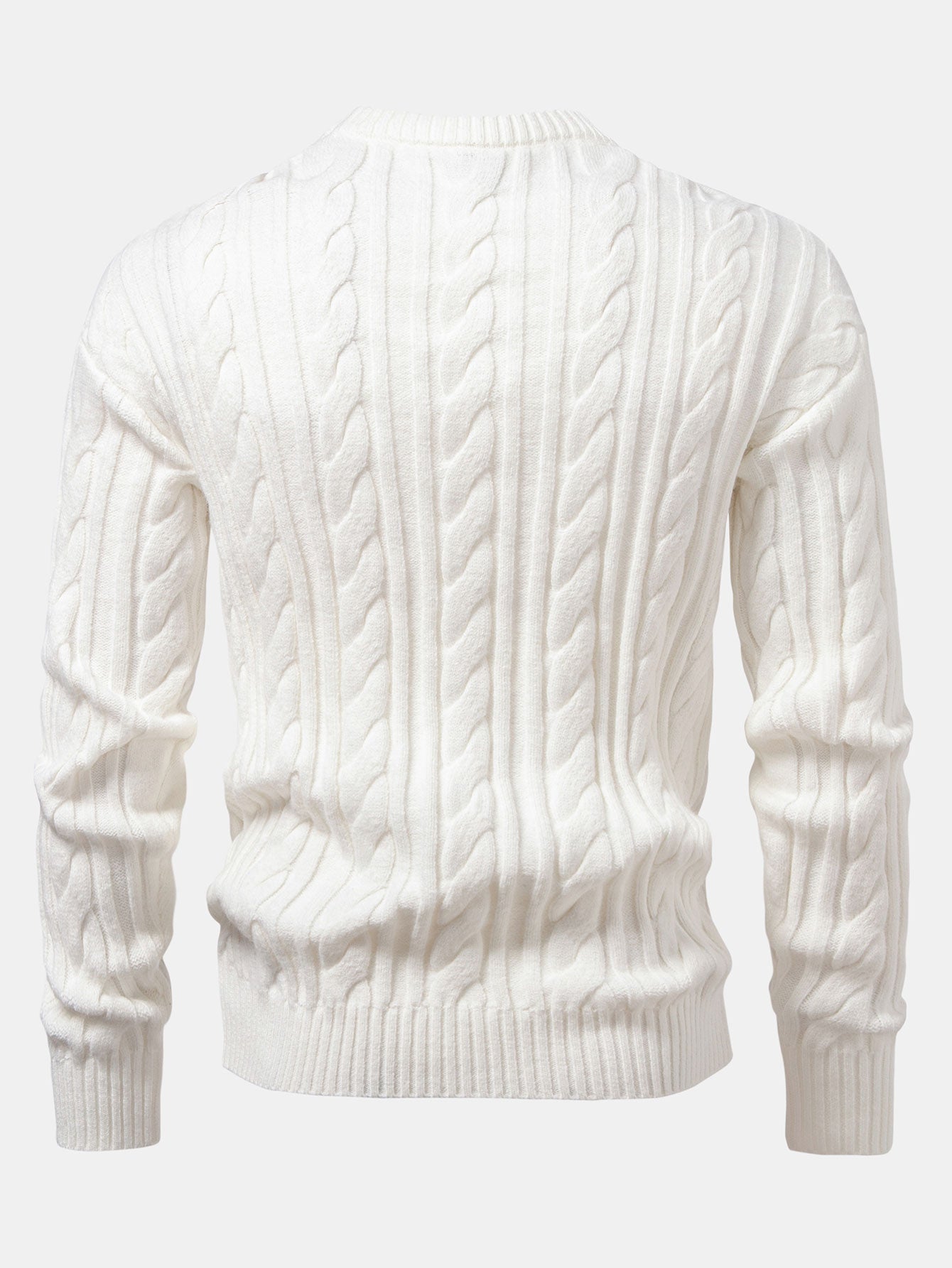Twist Jacquard Crew Neck Sweater