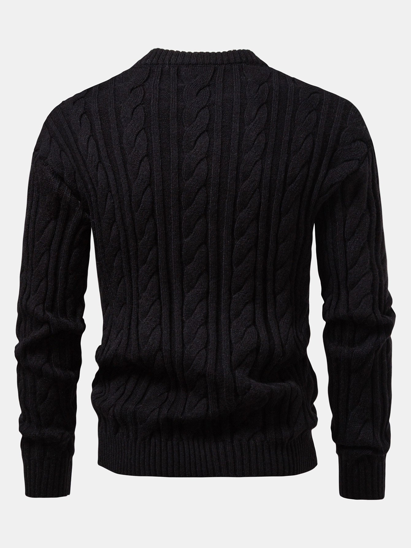 Twist Jacquard Crew Neck Sweater