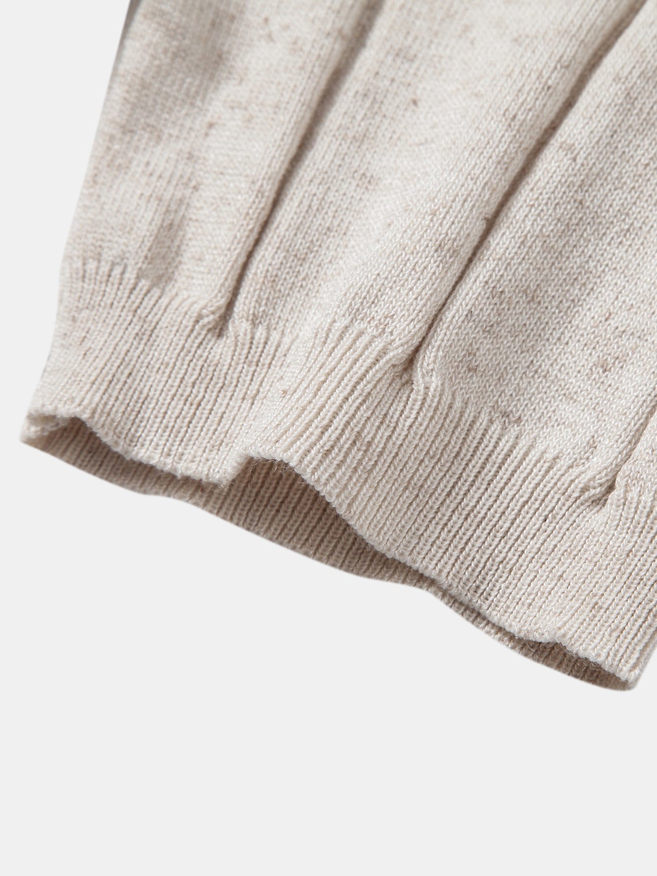 Linen Ribbed Knit Polo