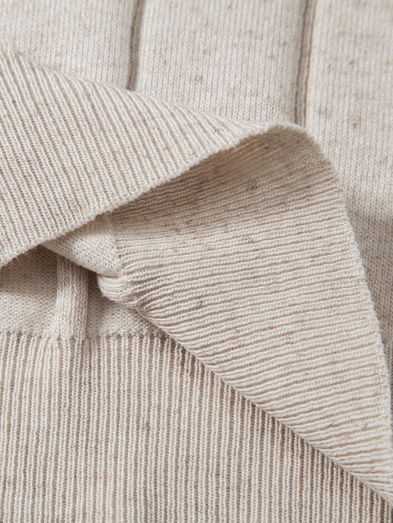 Linen Ribbed Knit Polo
