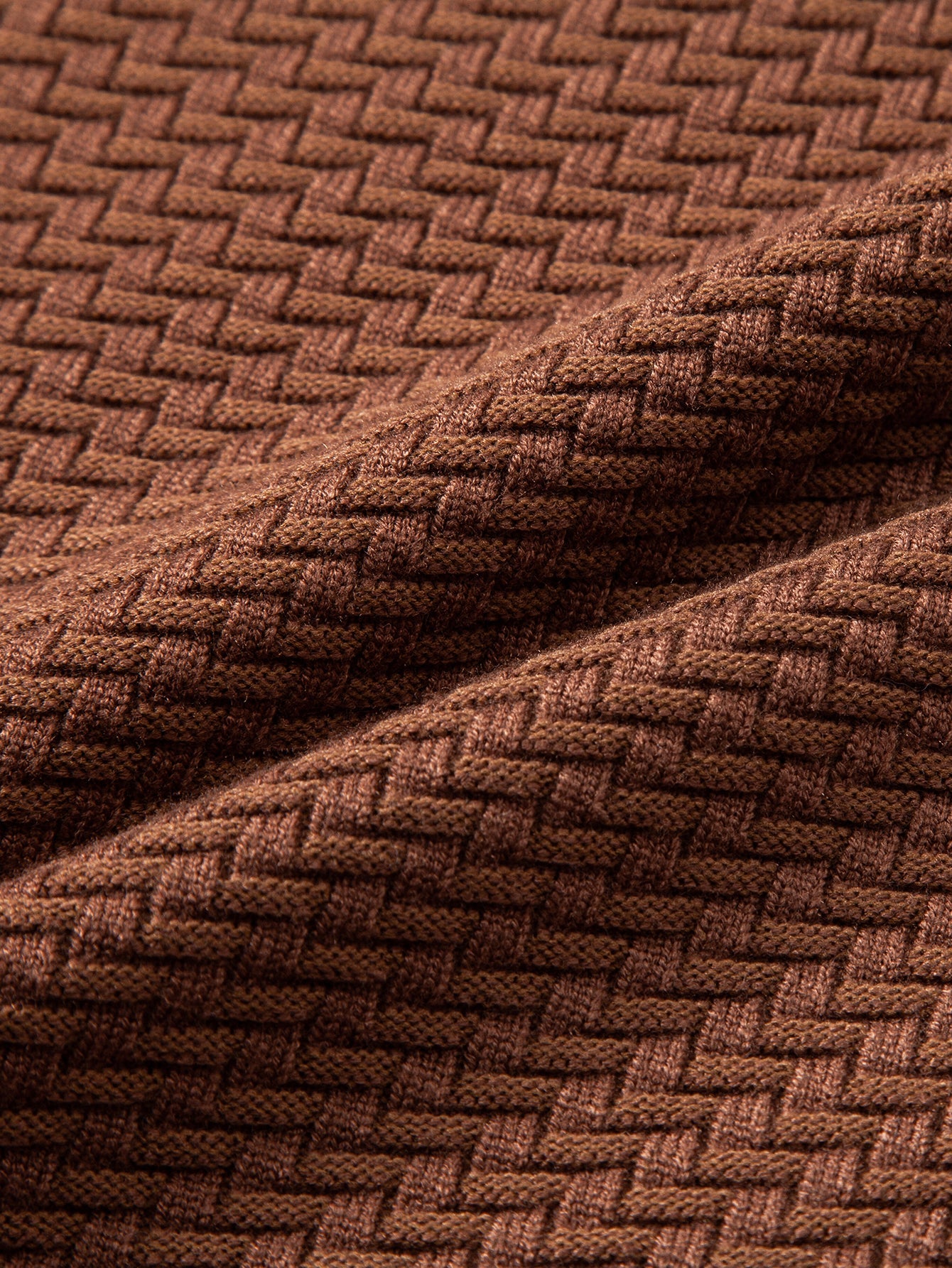 Wave Jacquard Quarter Zip Sweater