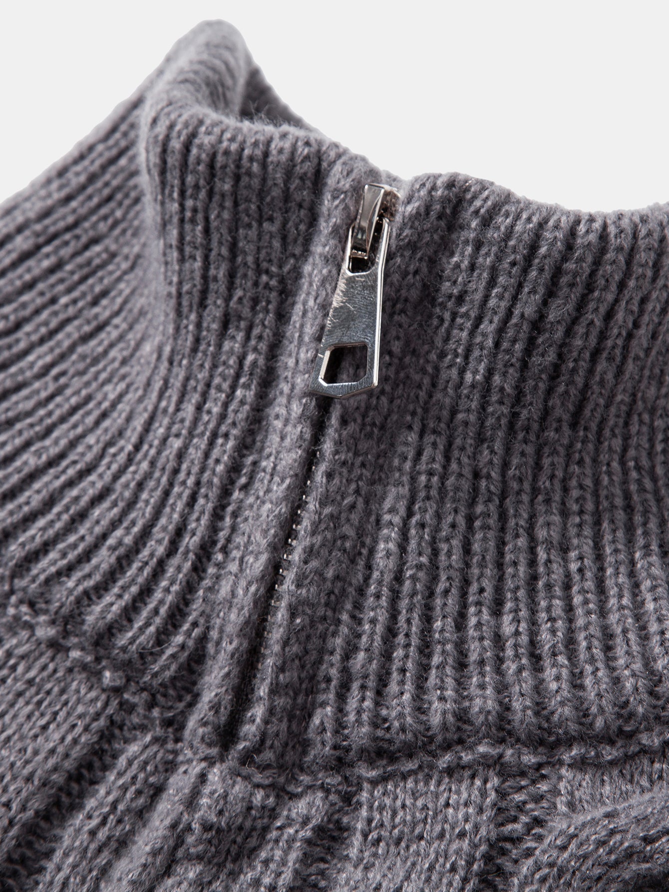 Twist Jacquard Quarter Zip Sweater