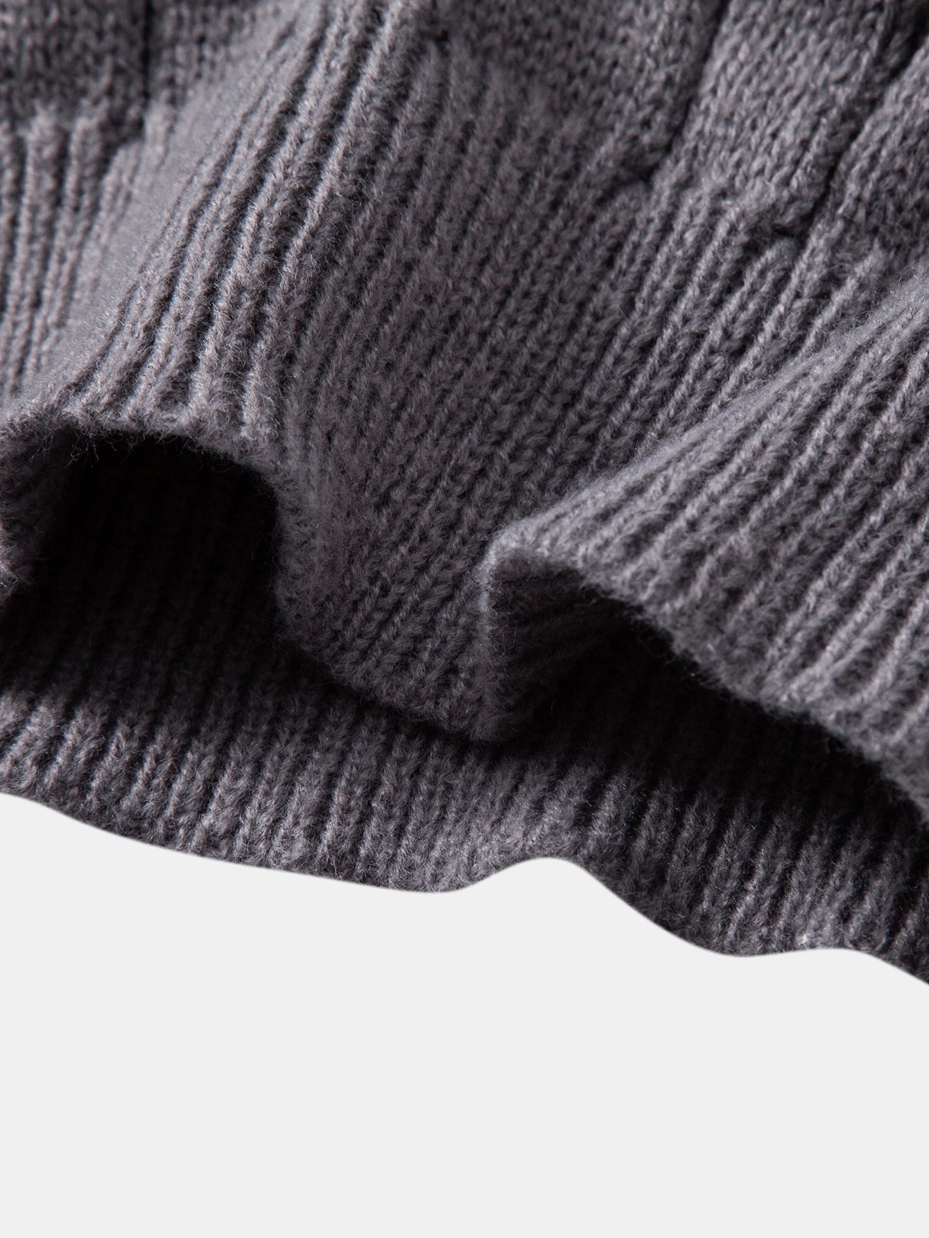 Twist Jacquard Quarter Zip Sweater