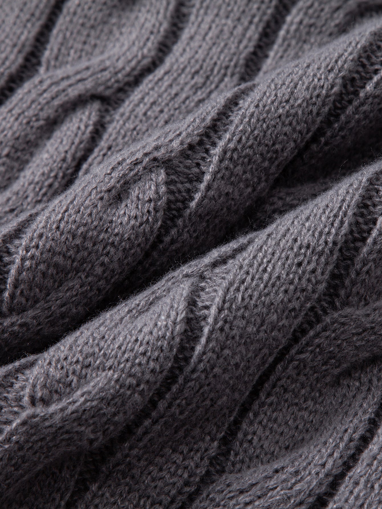 Twist Jacquard Quarter Zip Sweater