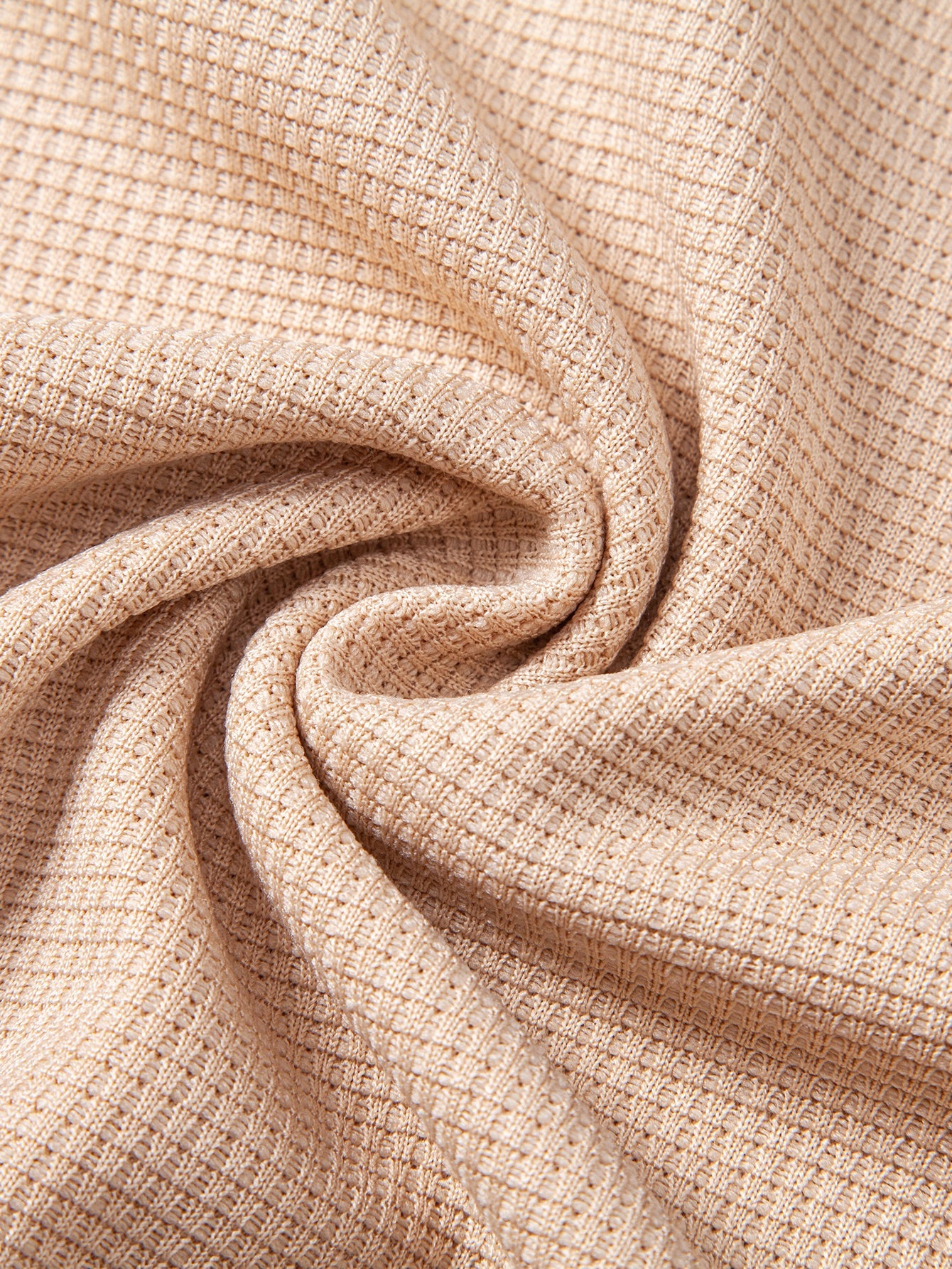 Waffle V Neck Polo