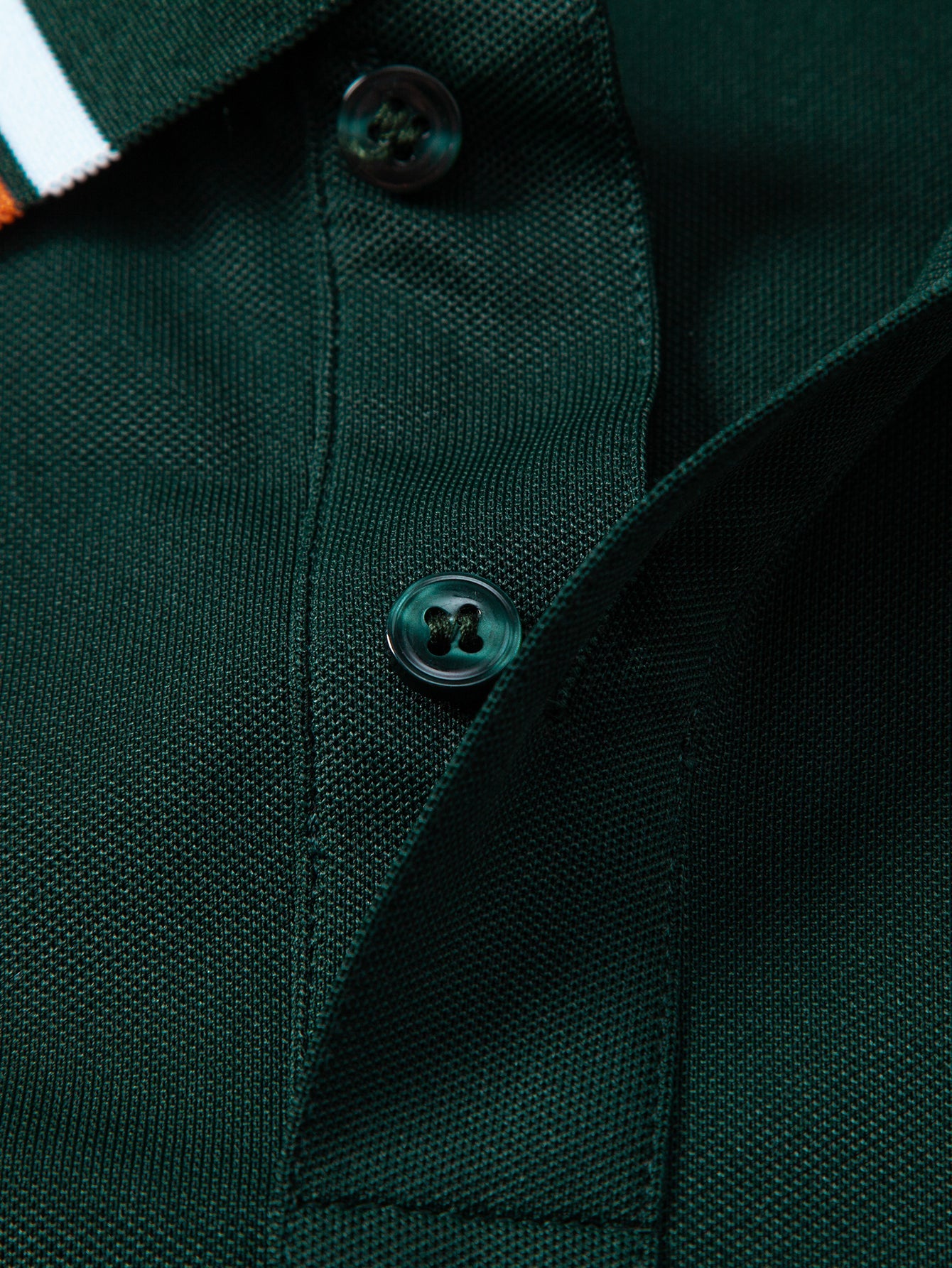 Contrast Trim Pique Polo
