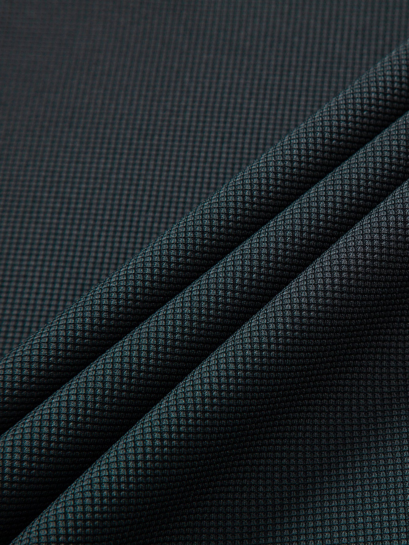 Contrast Trim Waffle Polo