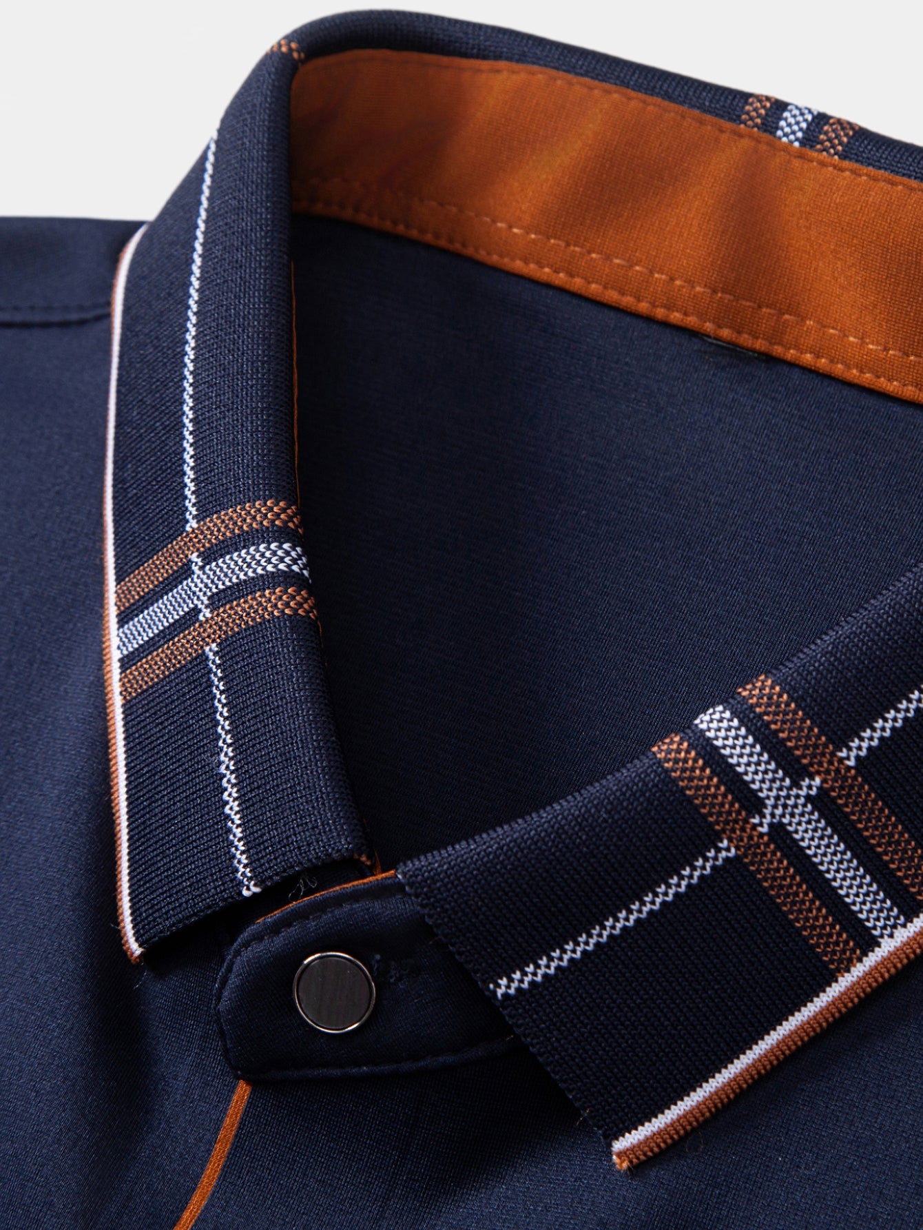 Plaid Collar Polo