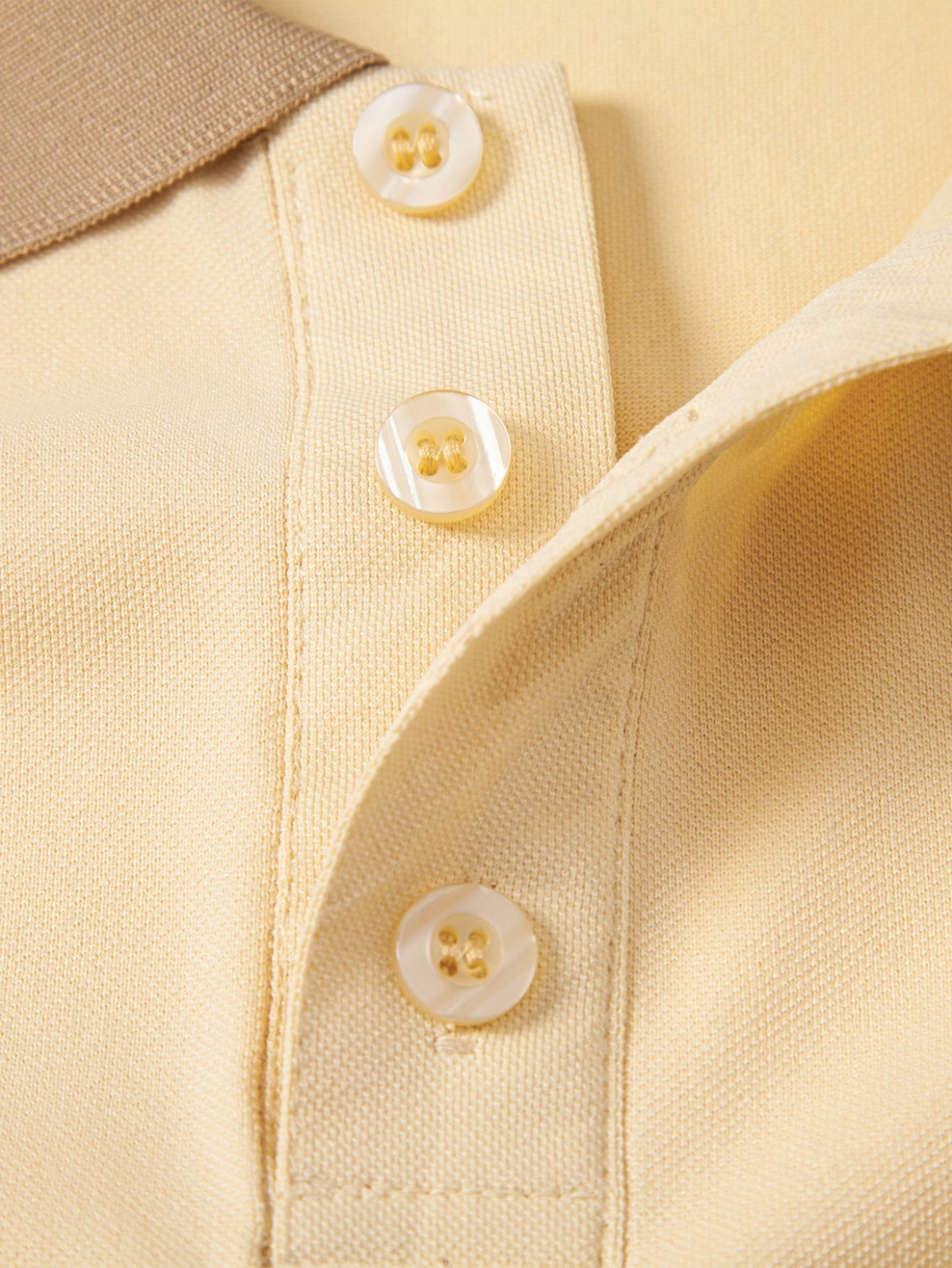 Contrast Collar Pique Polo