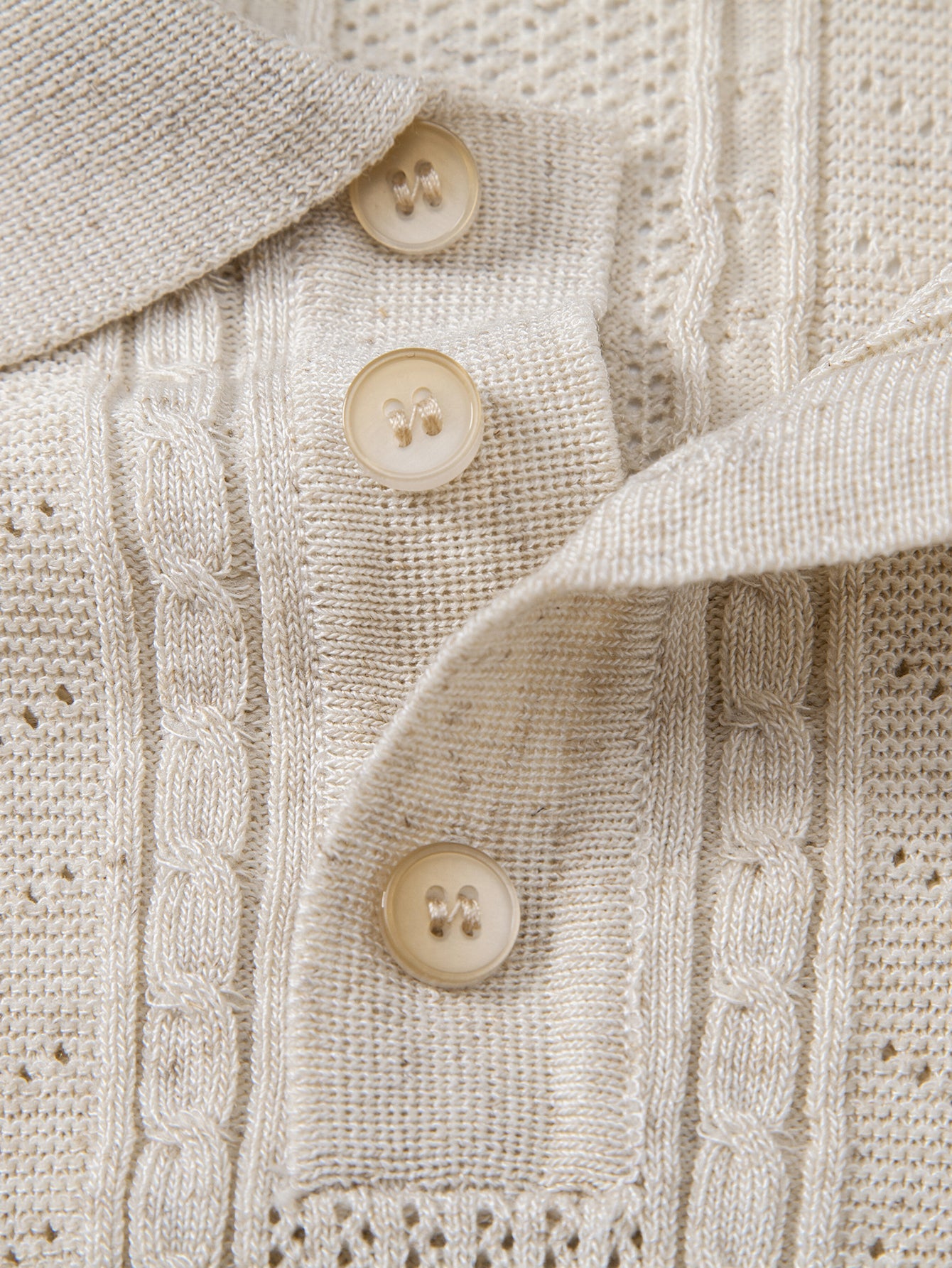 Linen Textured Knit Polo & Straight Leg Linen Pants