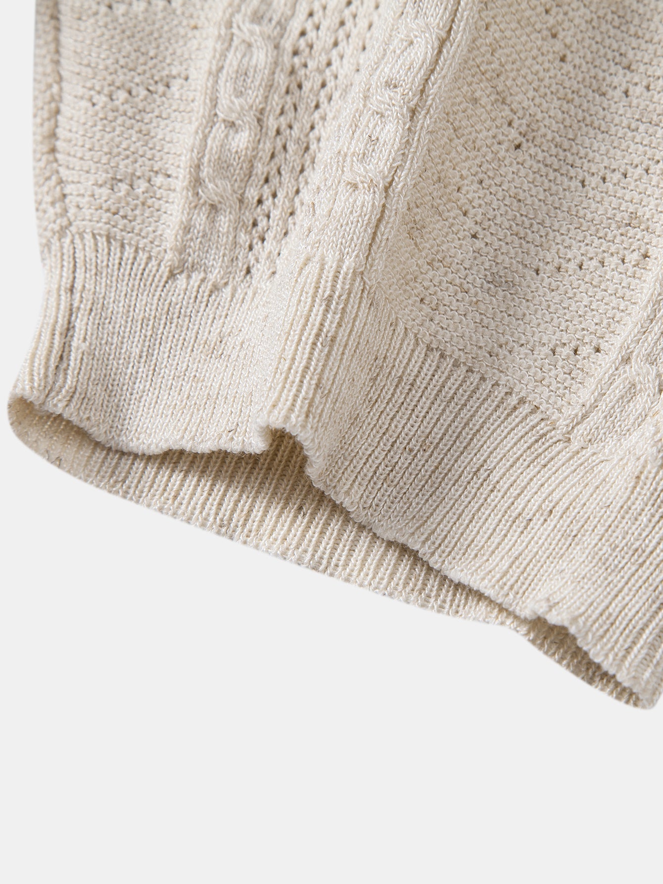 Linen Textured Knit Polo