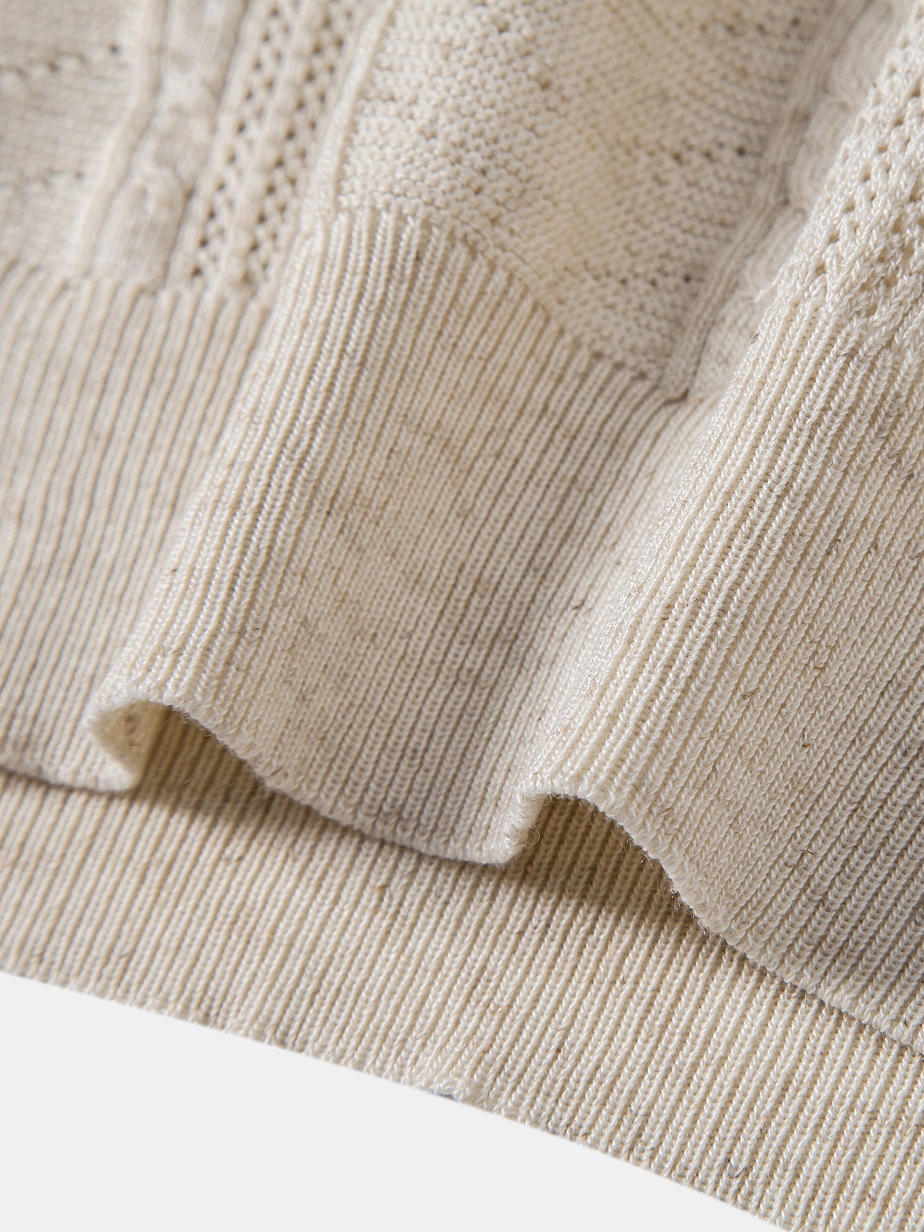 Linen Textured Knit Polo