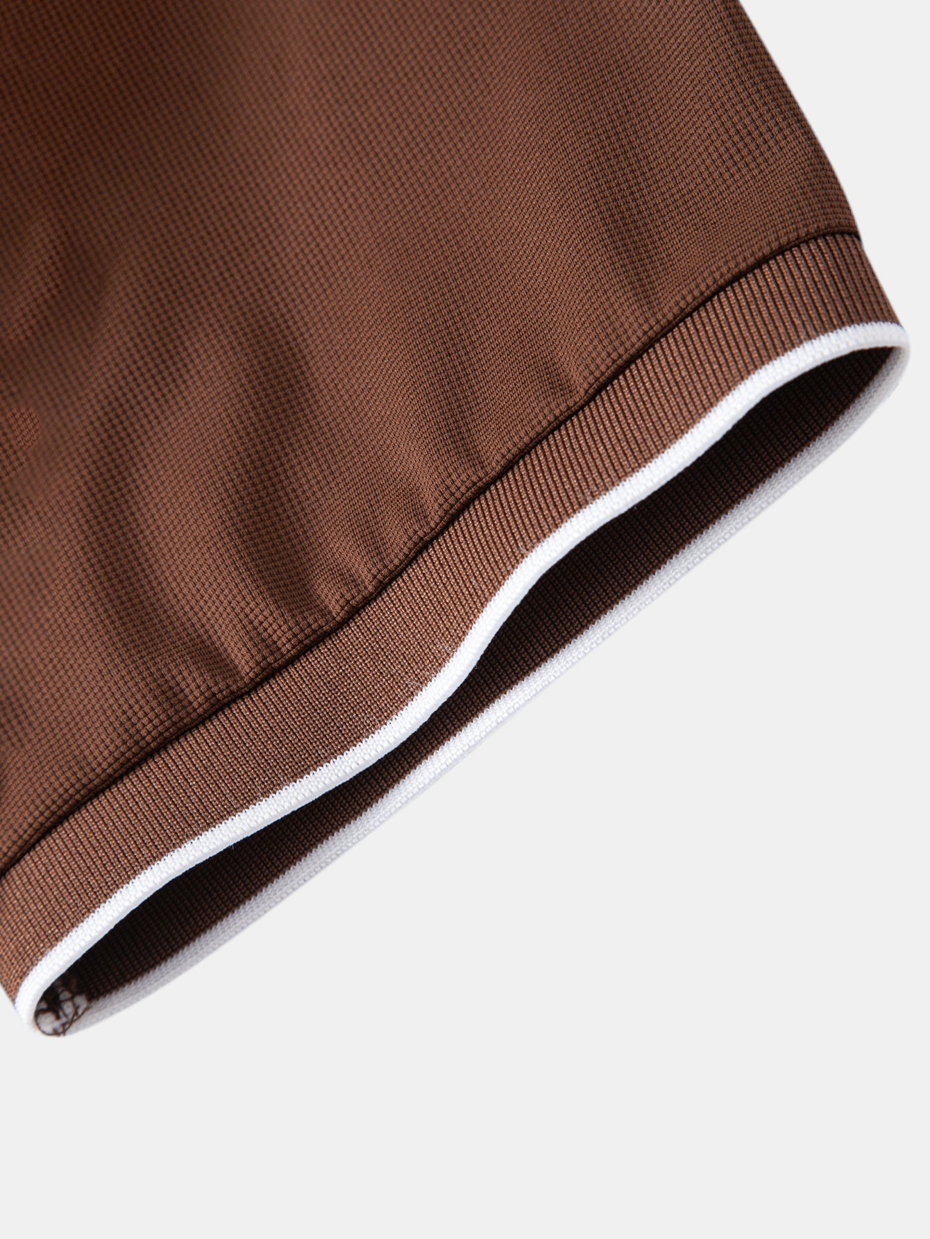 Color Block Zipper Polo