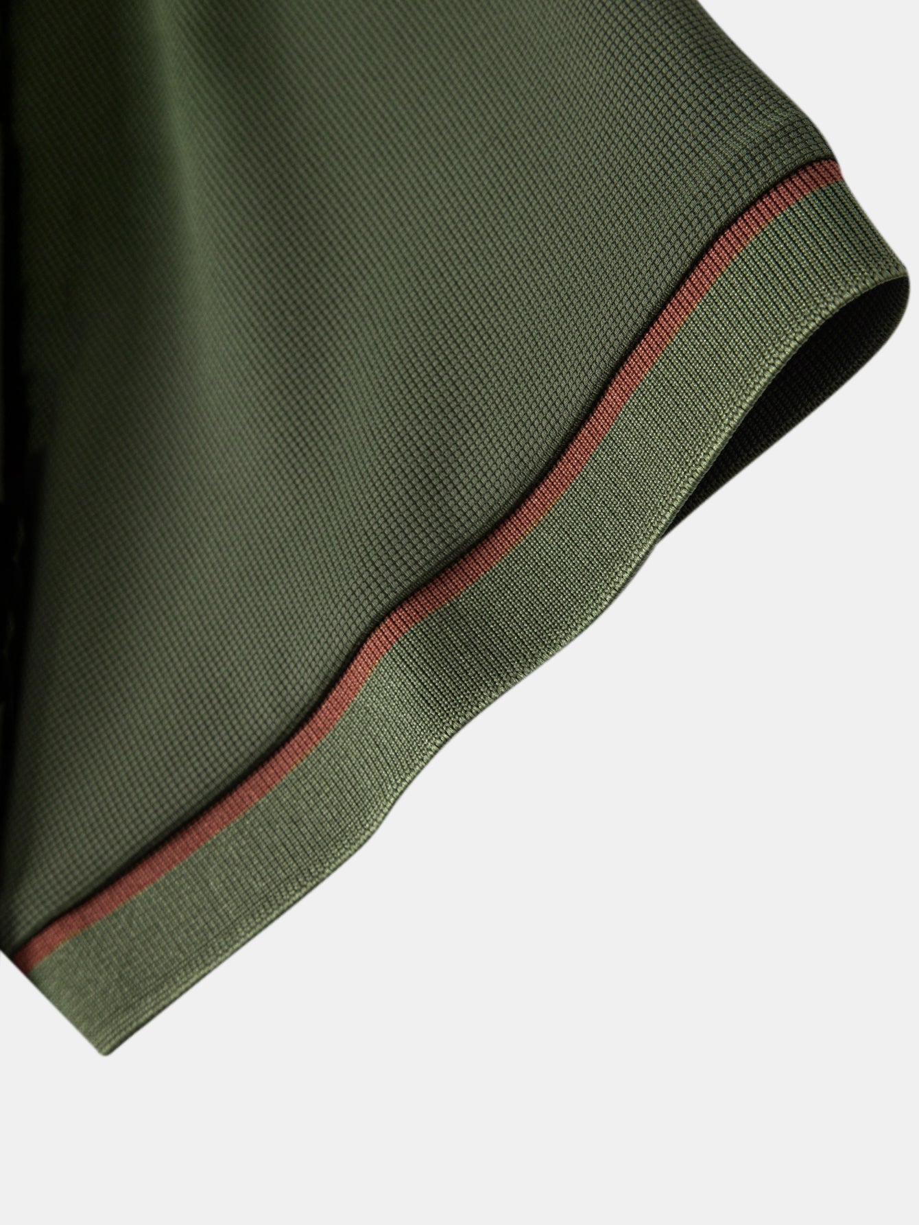 Contrast Trim Zipper Polo