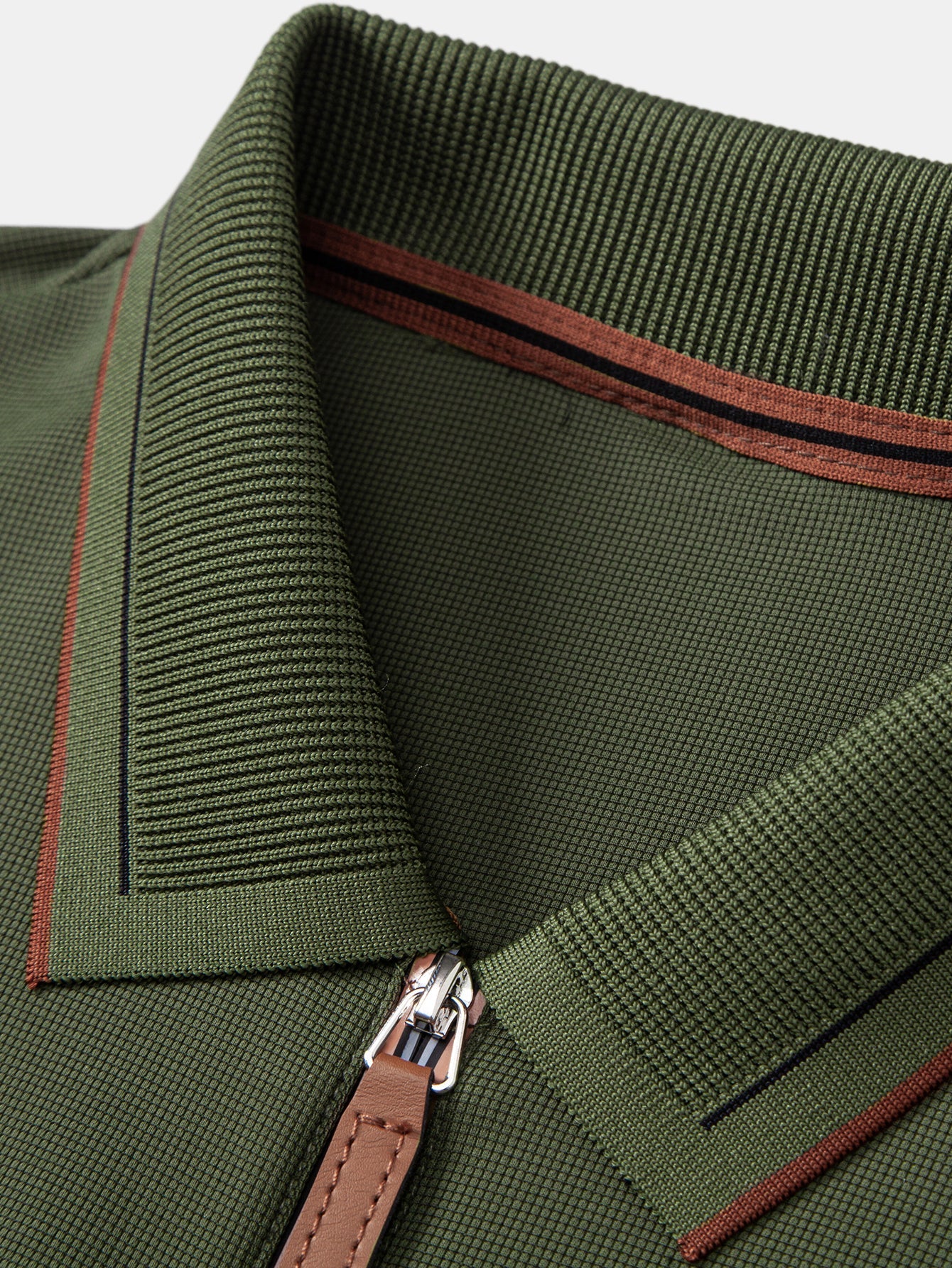 Solid Zipper Polo