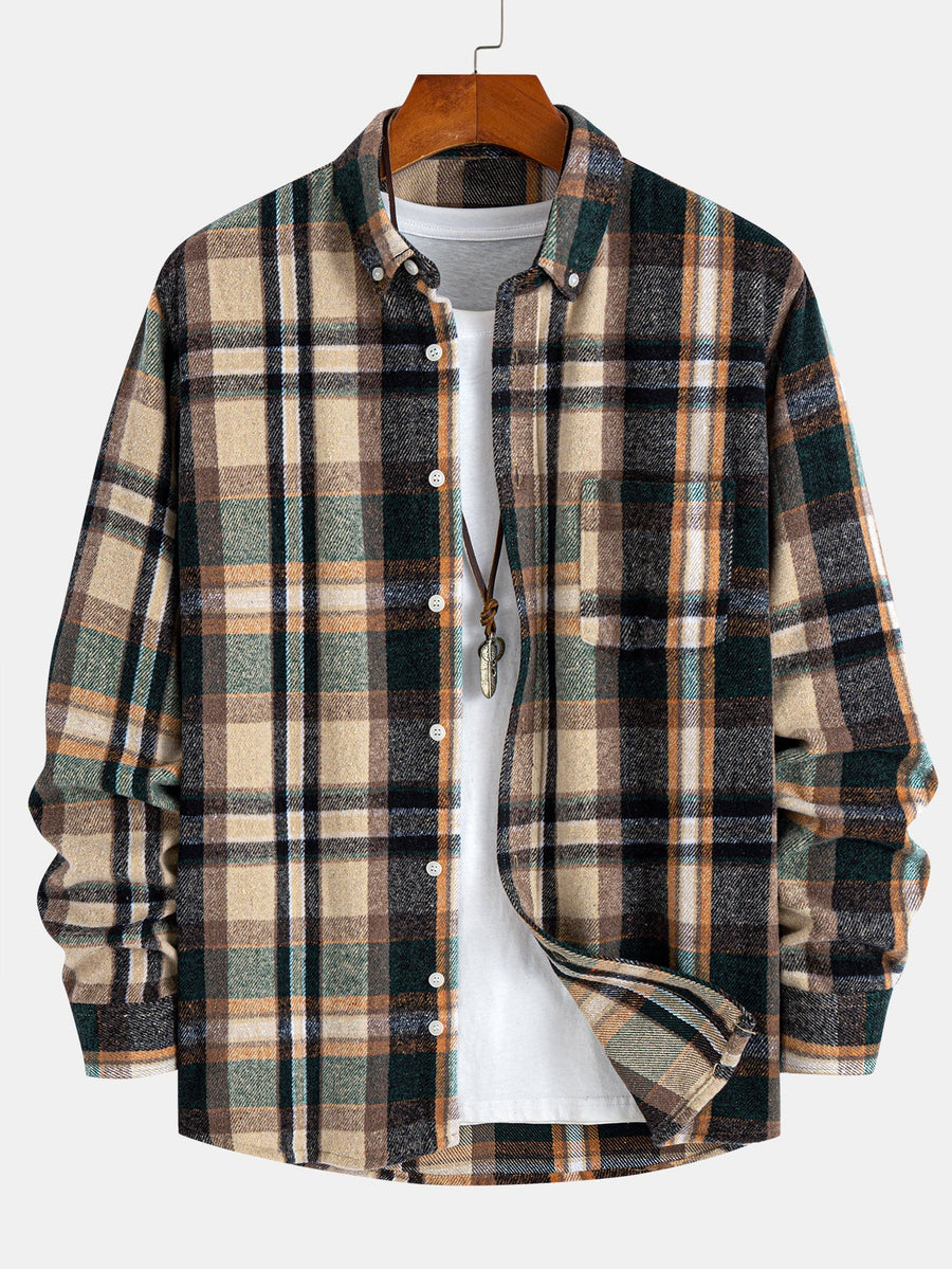 Flannel Plaid Button Up Shirt
