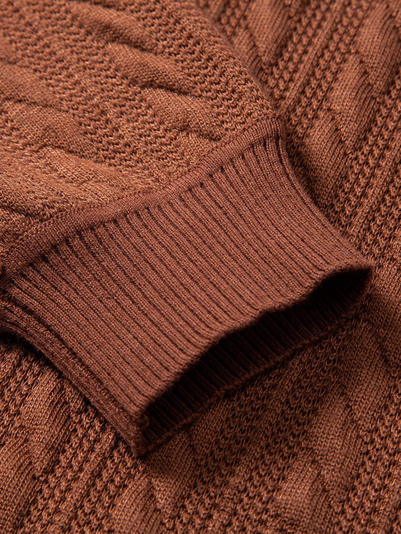 Stripe Jacquard Crew Neck Sweater